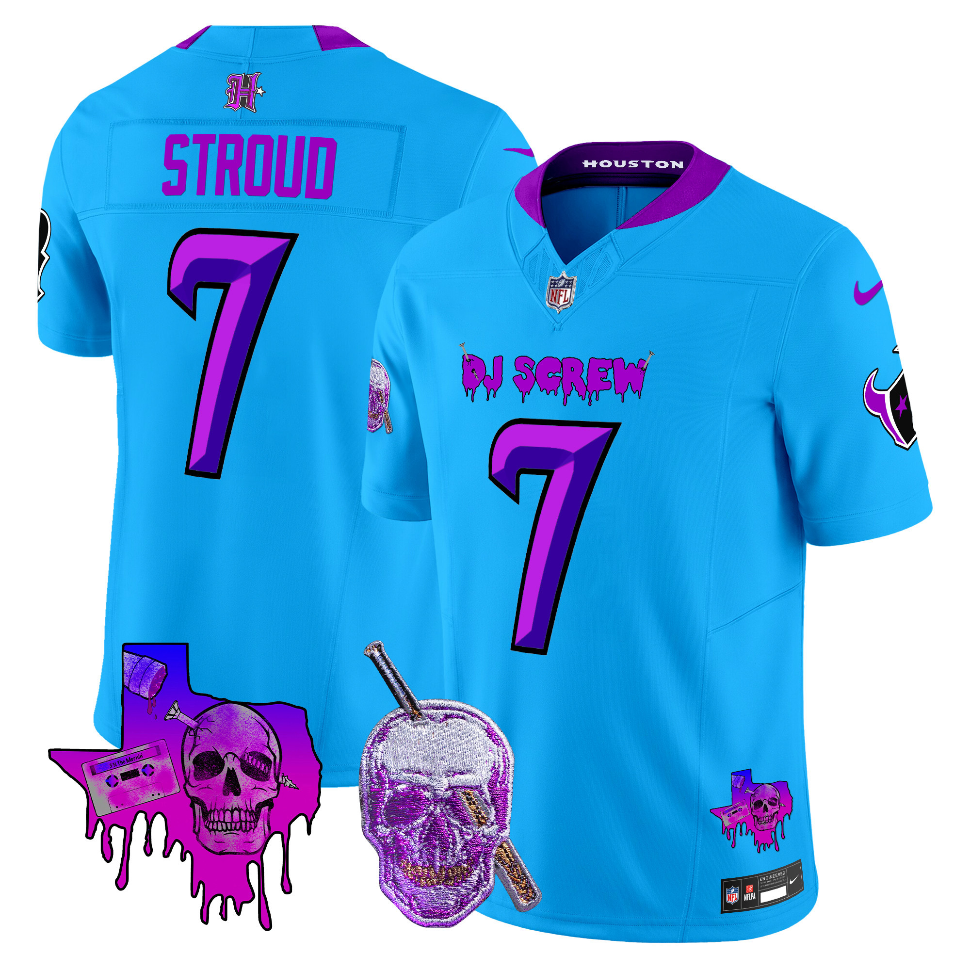 Men's Houston Texans DJ Screw Vapor Limited Jersey - All Stitched - Image 13