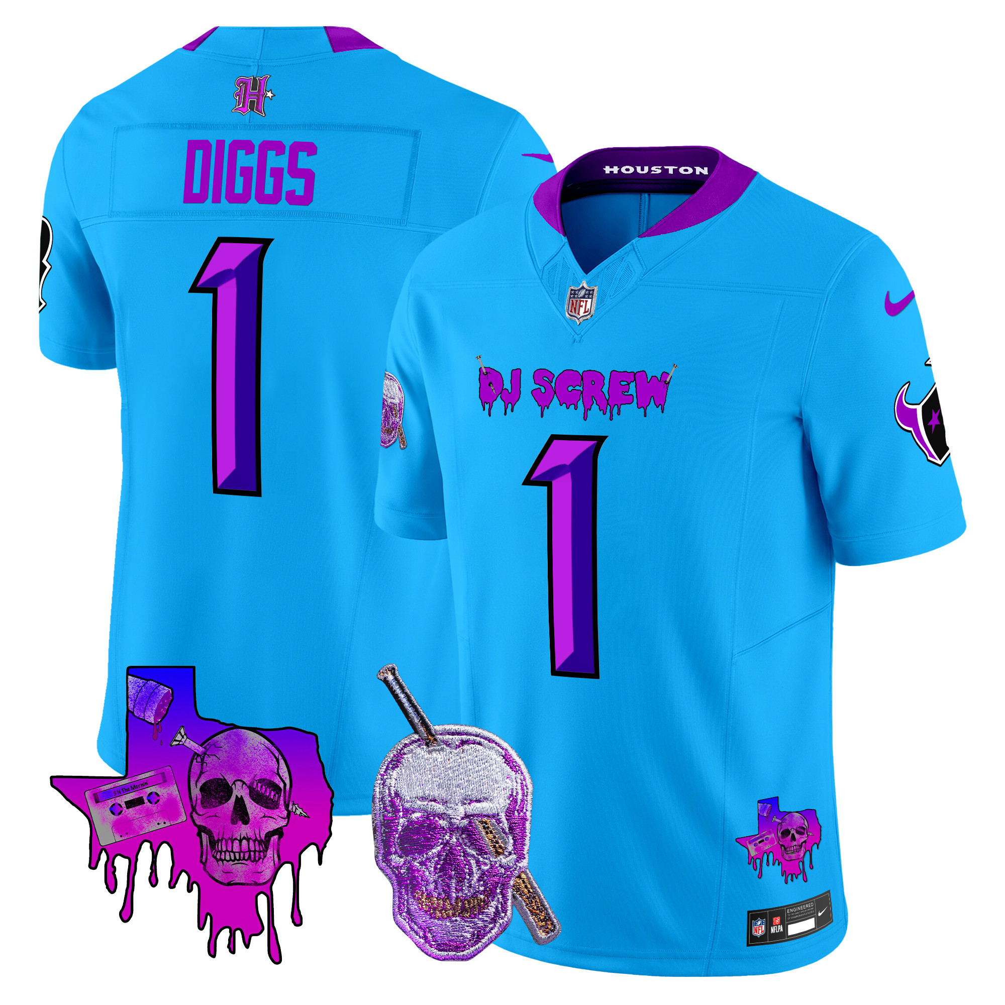 Men's Houston Texans DJ Screw Vapor Limited Jersey - All Stitched - Image 14