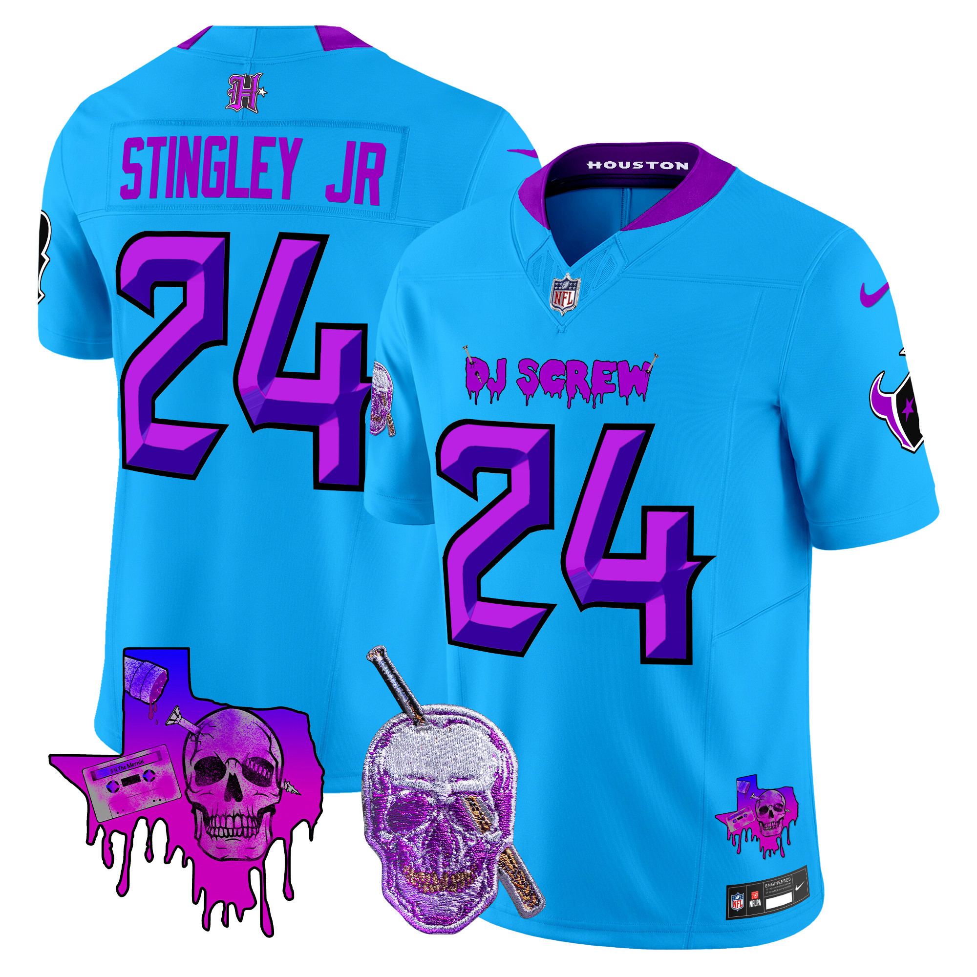 Men's Houston Texans DJ Screw Vapor Limited Jersey - All Stitched - Image 17