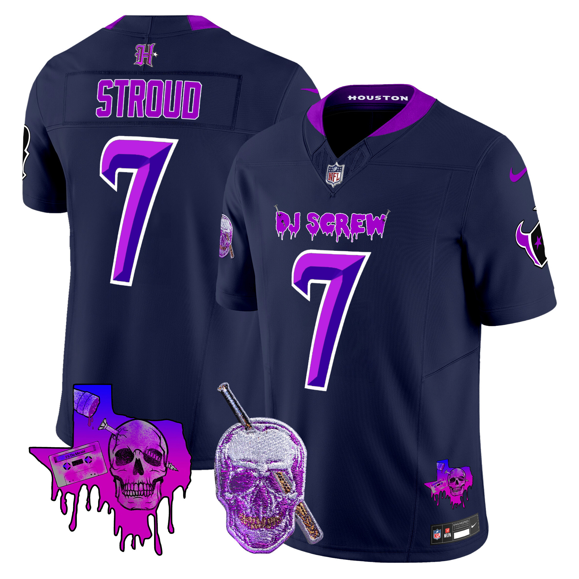 Men's Houston Texans DJ Screw Vapor Limited Jersey - All Stitched - Image 23