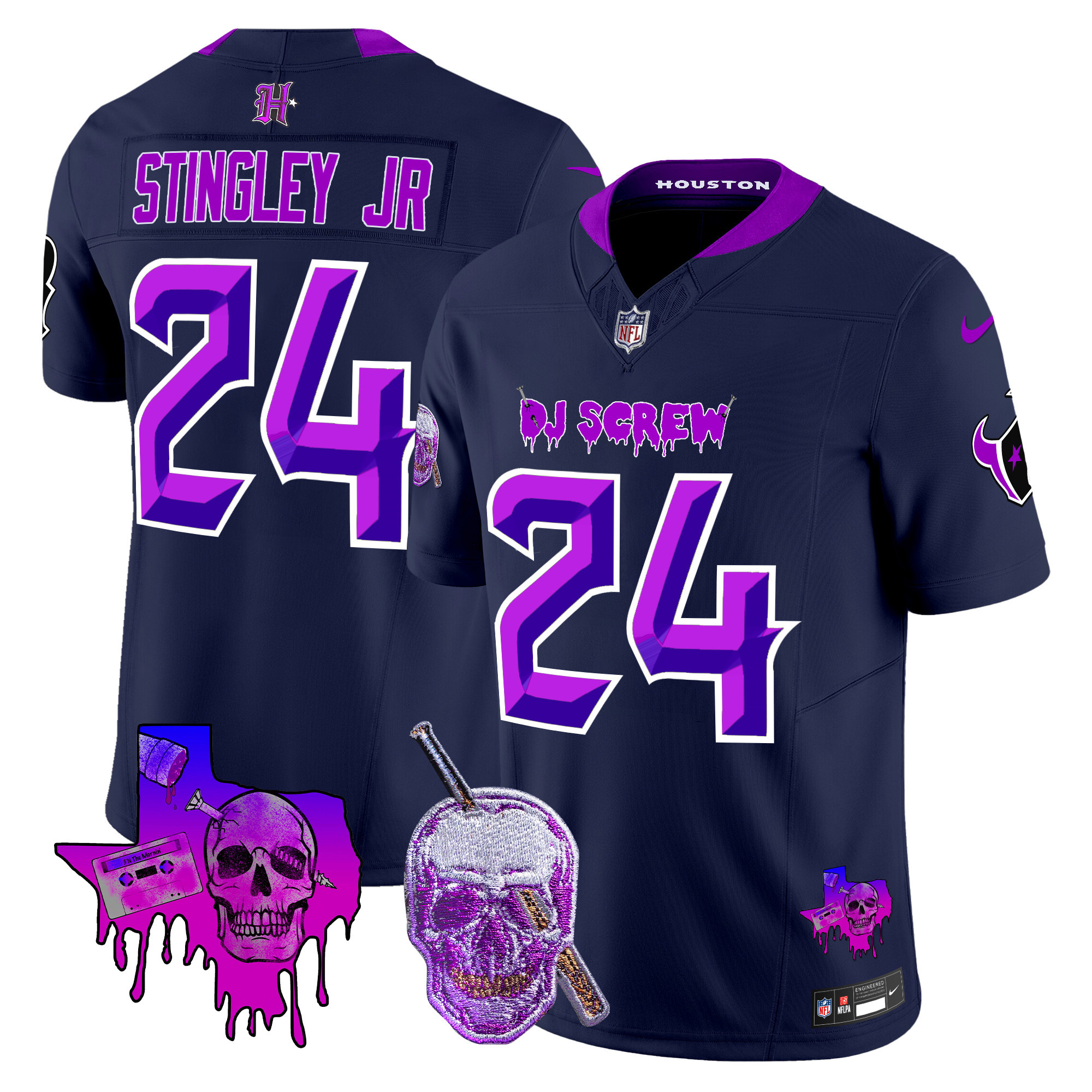 Men's Houston Texans DJ Screw Vapor Limited Jersey - All Stitched - Image 27