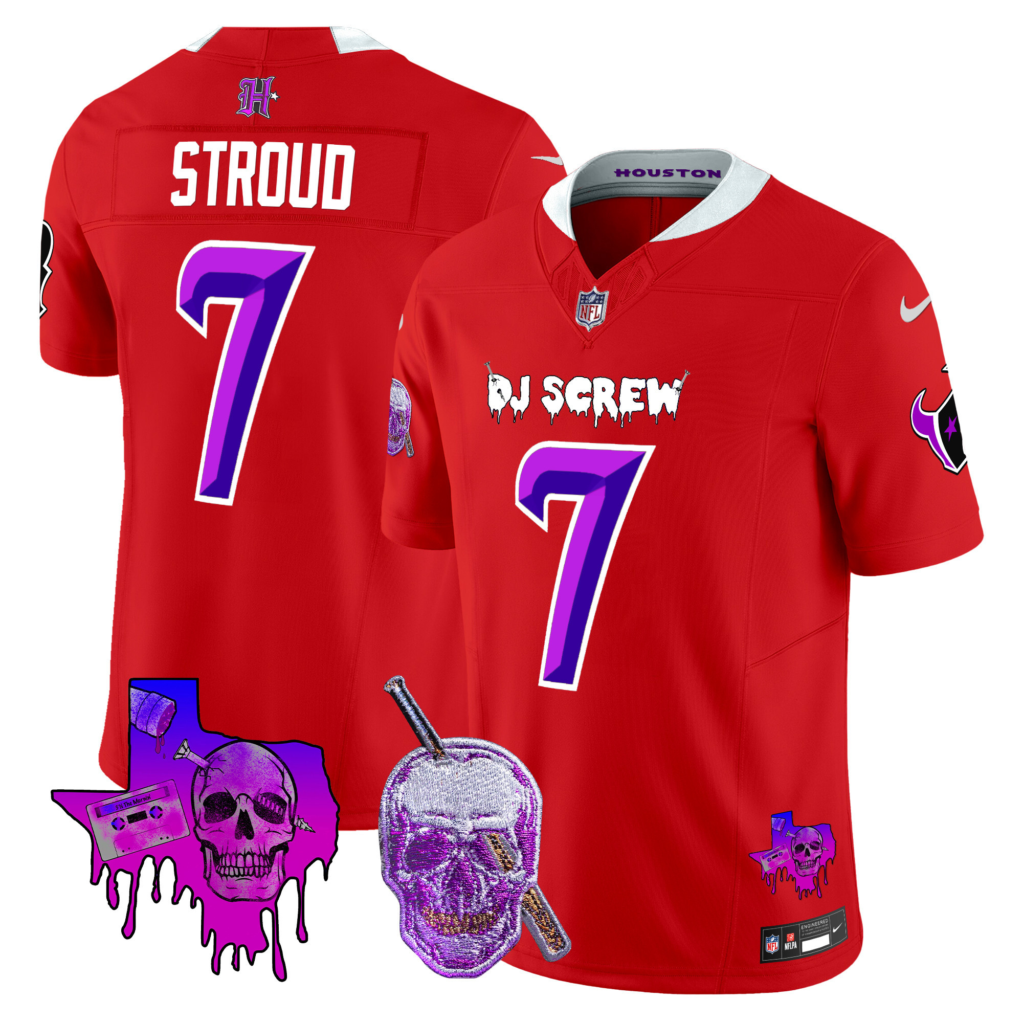 Men's Houston Texans DJ Screw Vapor Limited Jersey - All Stitched - Image 33