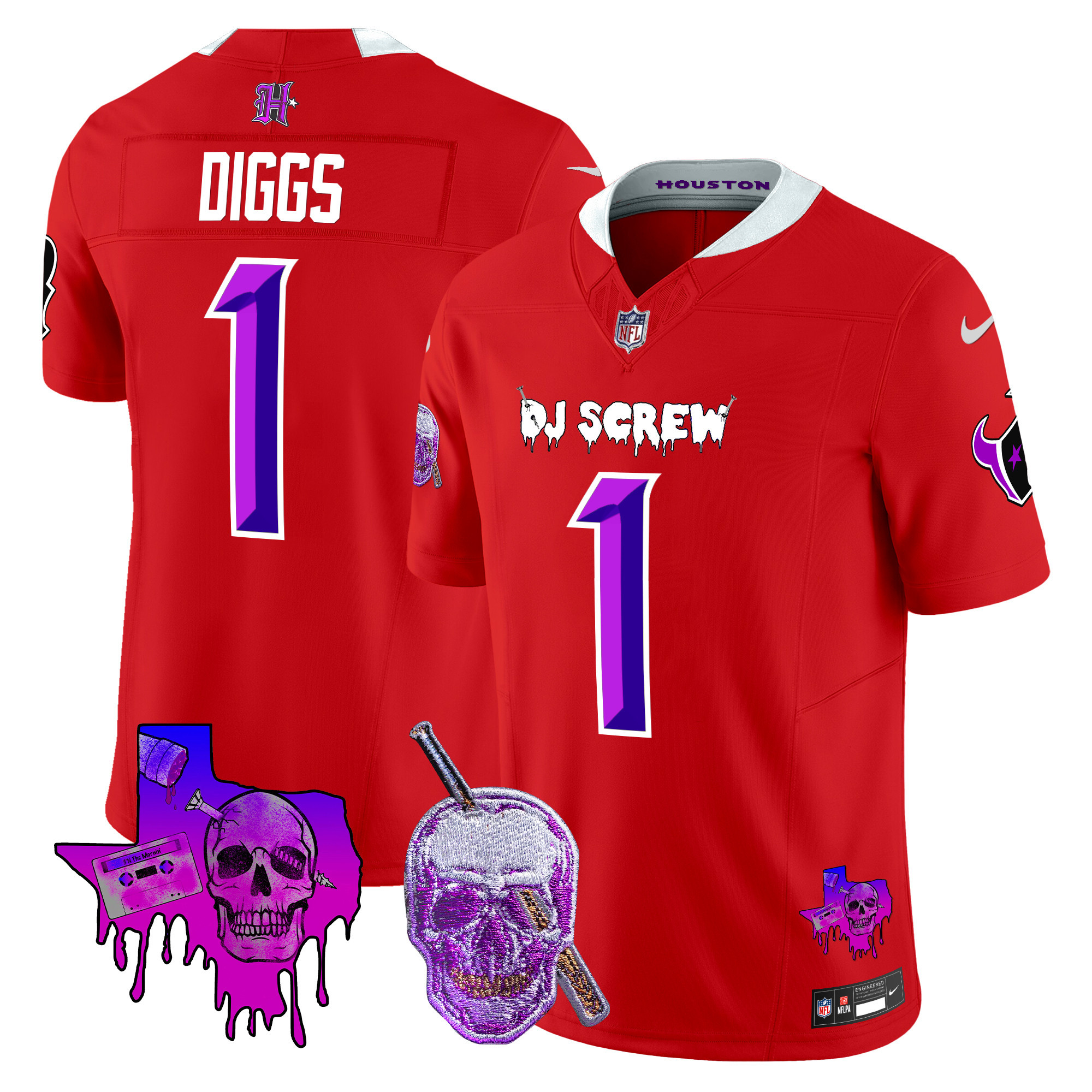 Men's Houston Texans DJ Screw Vapor Limited Jersey - All Stitched - Image 34