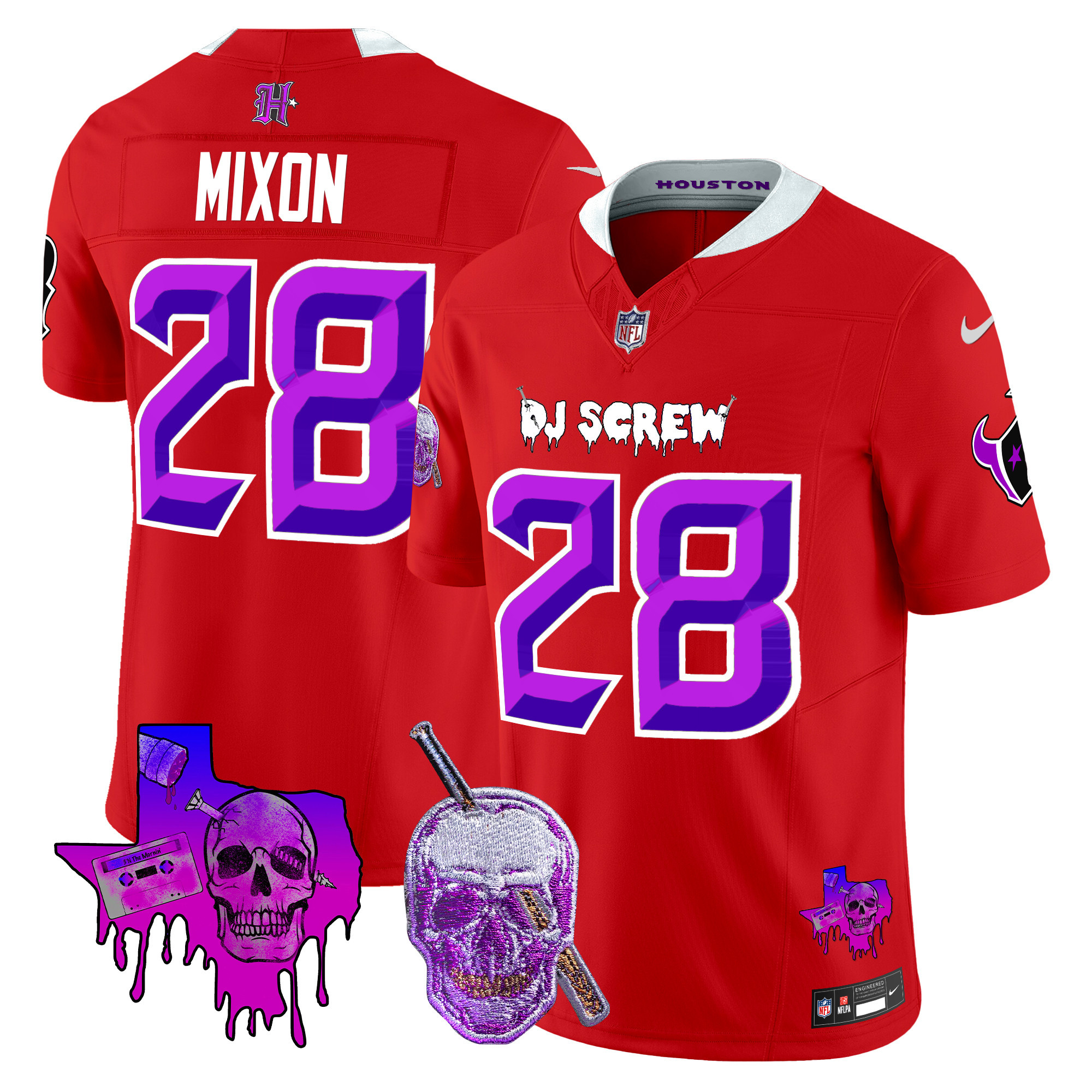 Men's Houston Texans DJ Screw Vapor Limited Jersey - All Stitched - Image 35