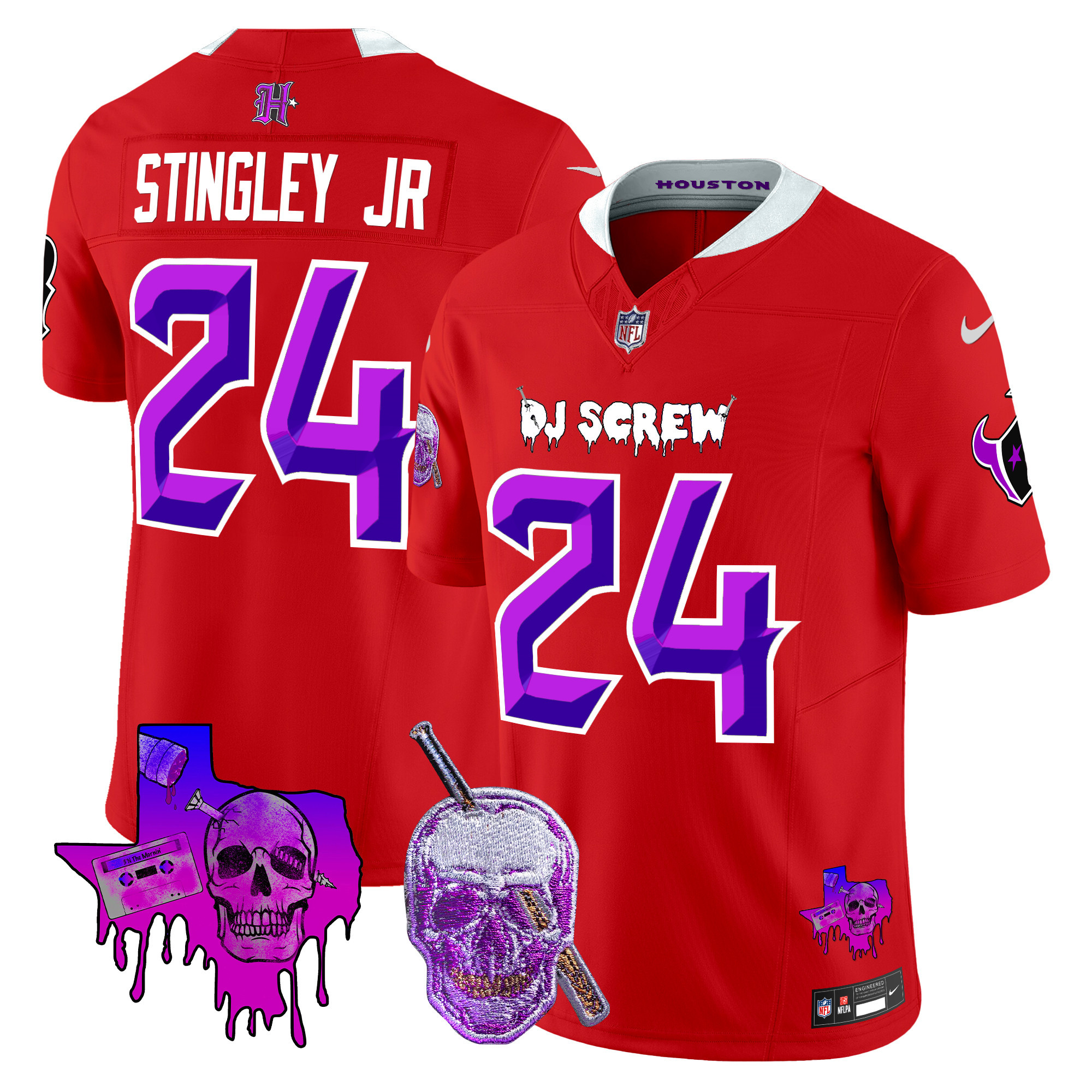 Men's Houston Texans DJ Screw Vapor Limited Jersey - All Stitched - Image 37