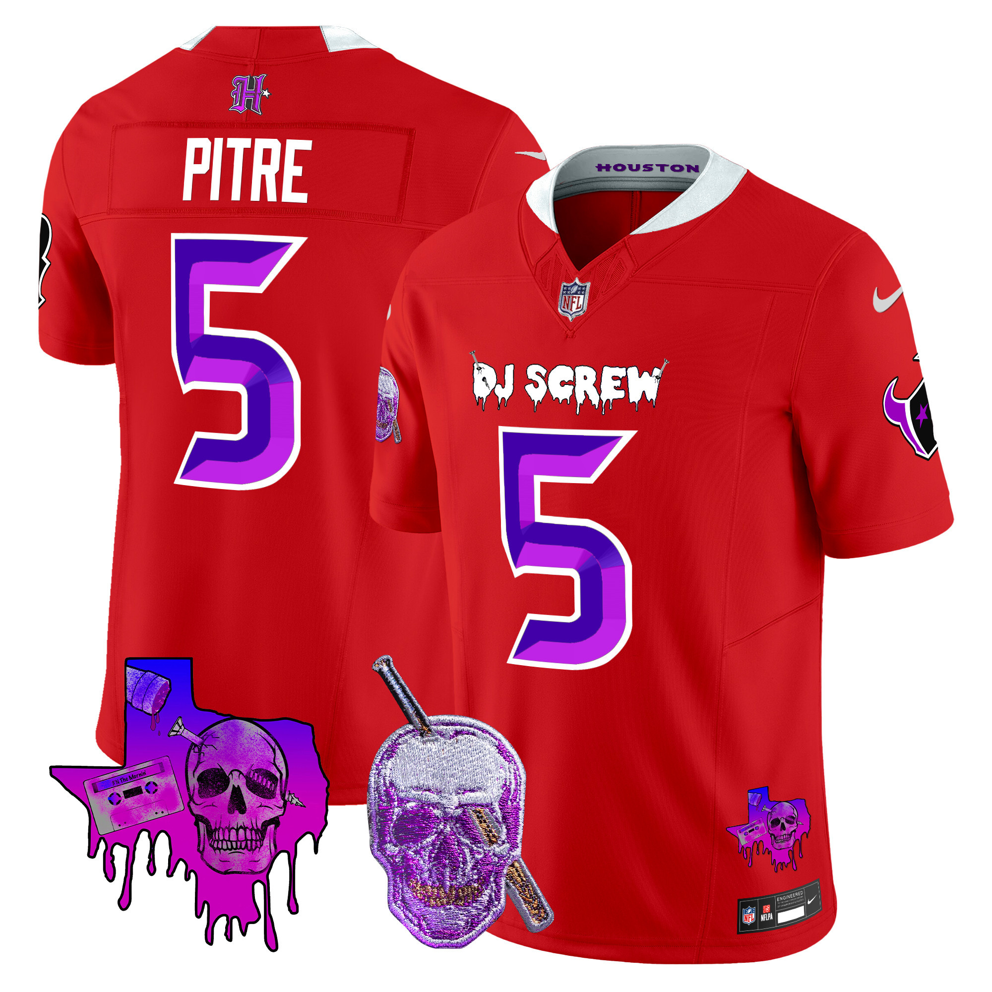 Men's Houston Texans DJ Screw Vapor Limited Jersey - All Stitched - Image 40