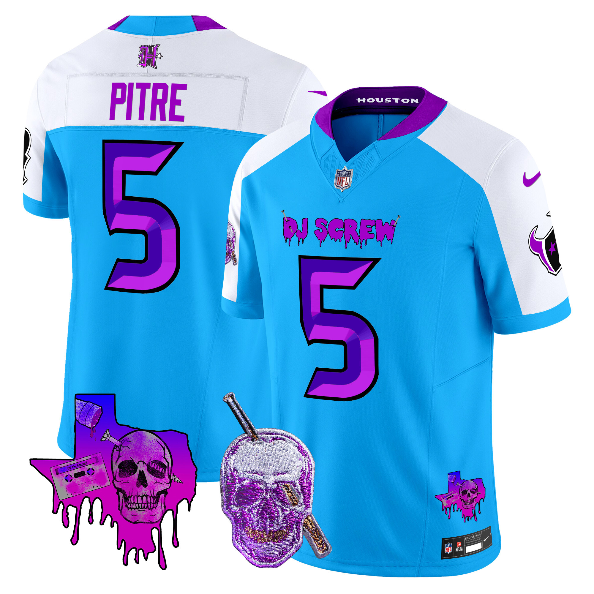 Men's Houston Texans DJ Screw Vapor Limited Jersey - All Stitched - Image 50