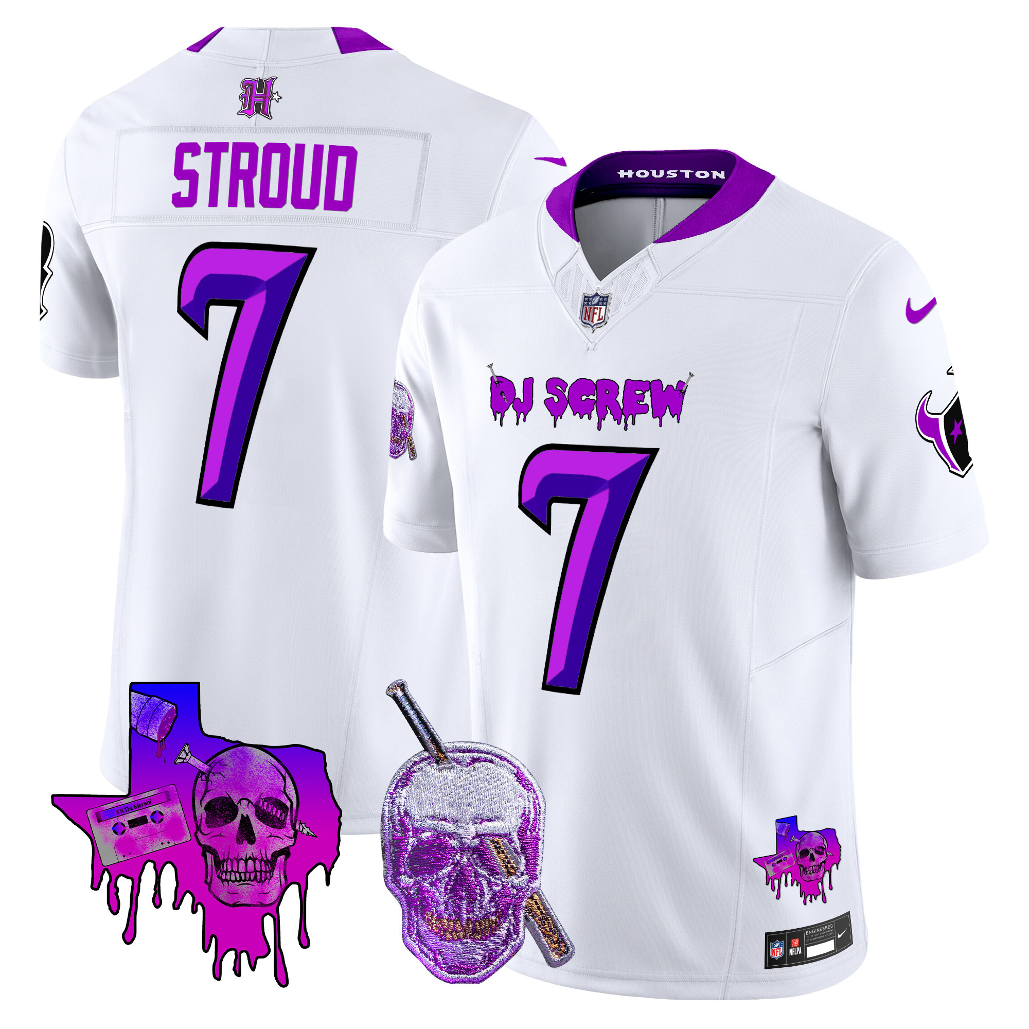 Men's Houston Texans DJ Screw Vapor Limited Jersey - All Stitched - Image 53