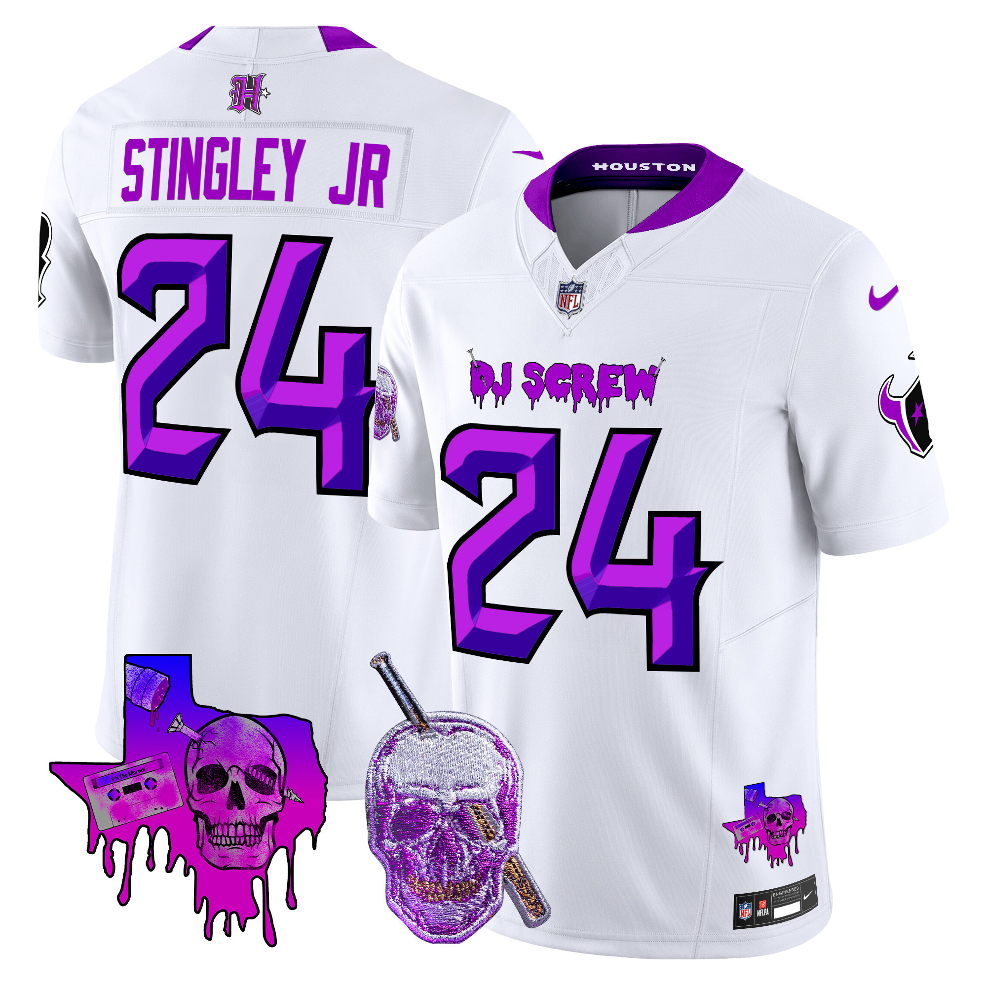 Men's Houston Texans DJ Screw Vapor Limited Jersey - All Stitched - Image 57