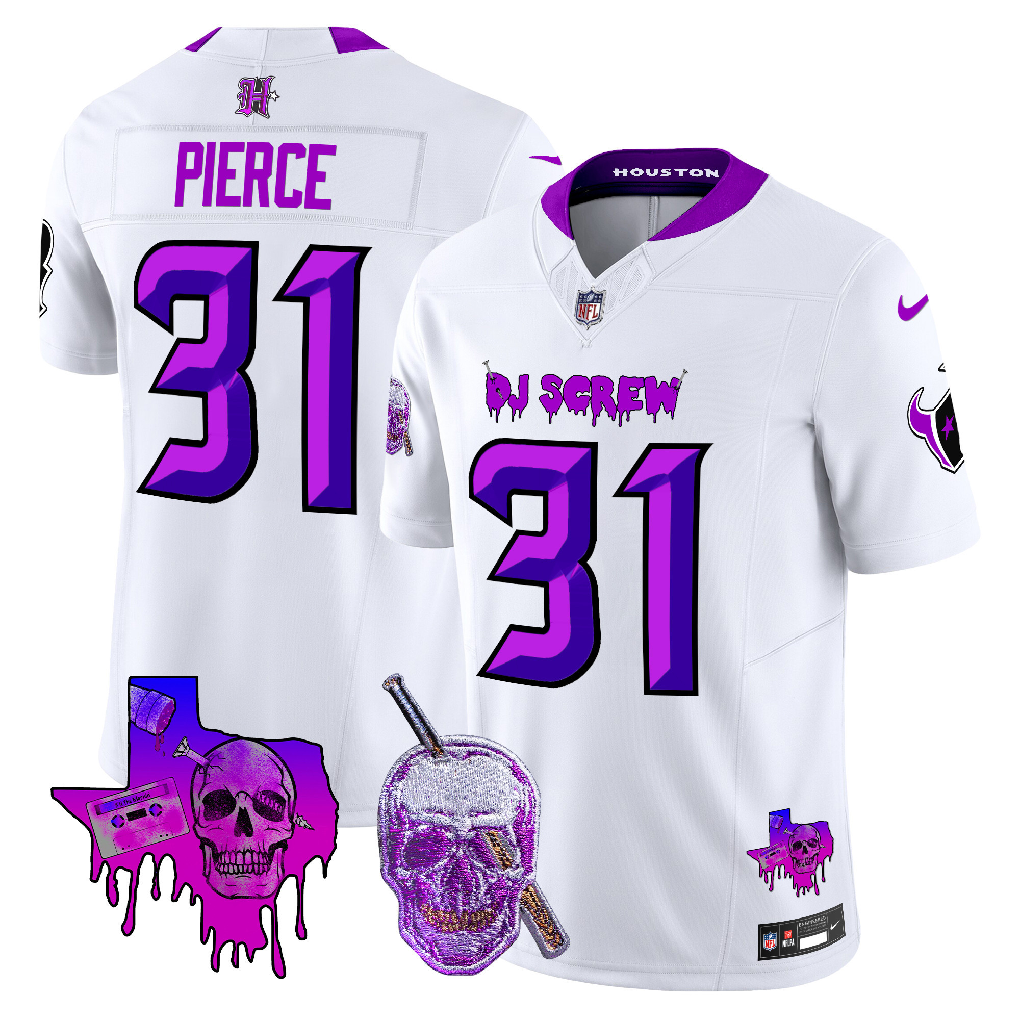 Men's Houston Texans DJ Screw Vapor Limited Jersey - All Stitched - Image 58