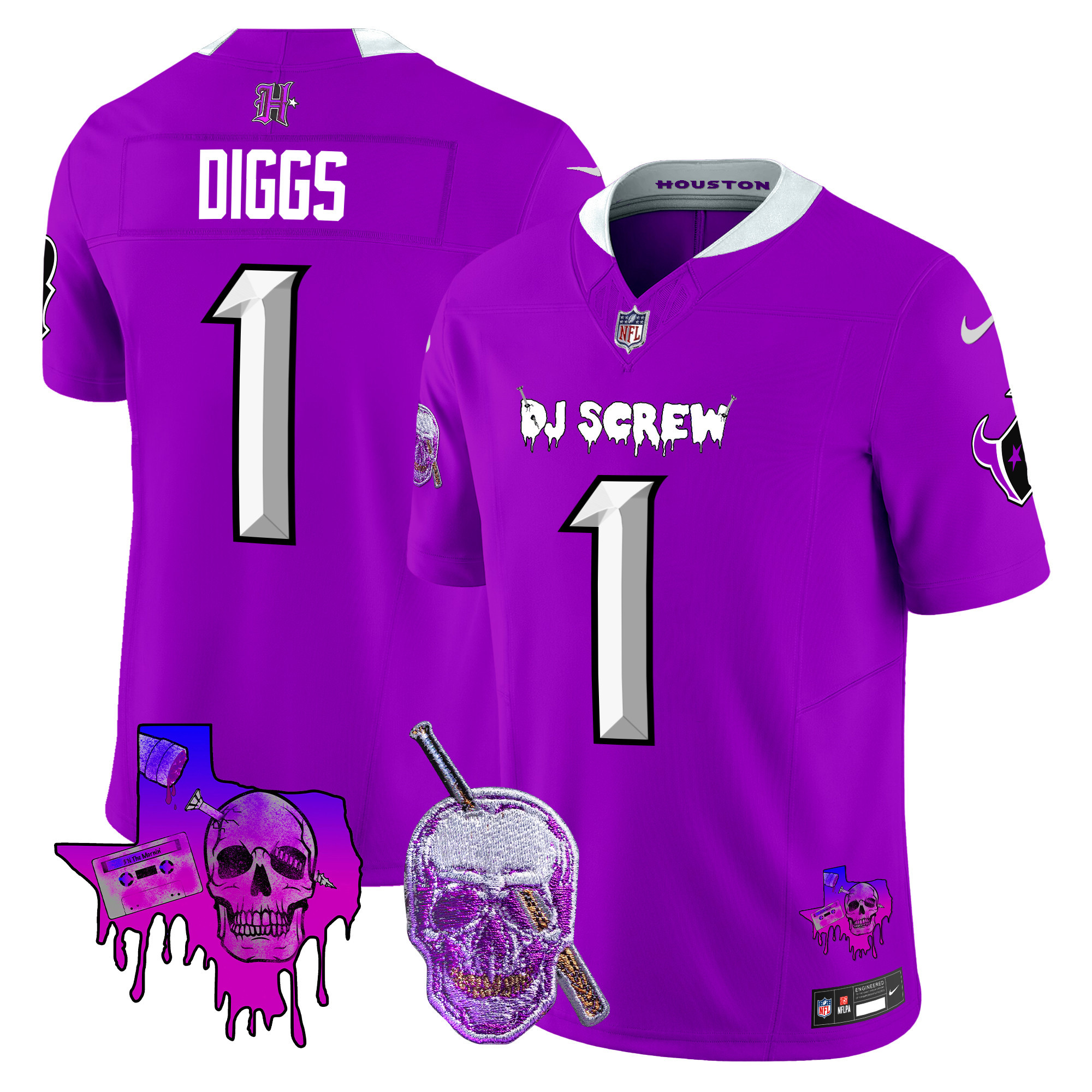 Men's Houston Texans DJ Screw Vapor Limited Jersey - All Stitched - Image 4