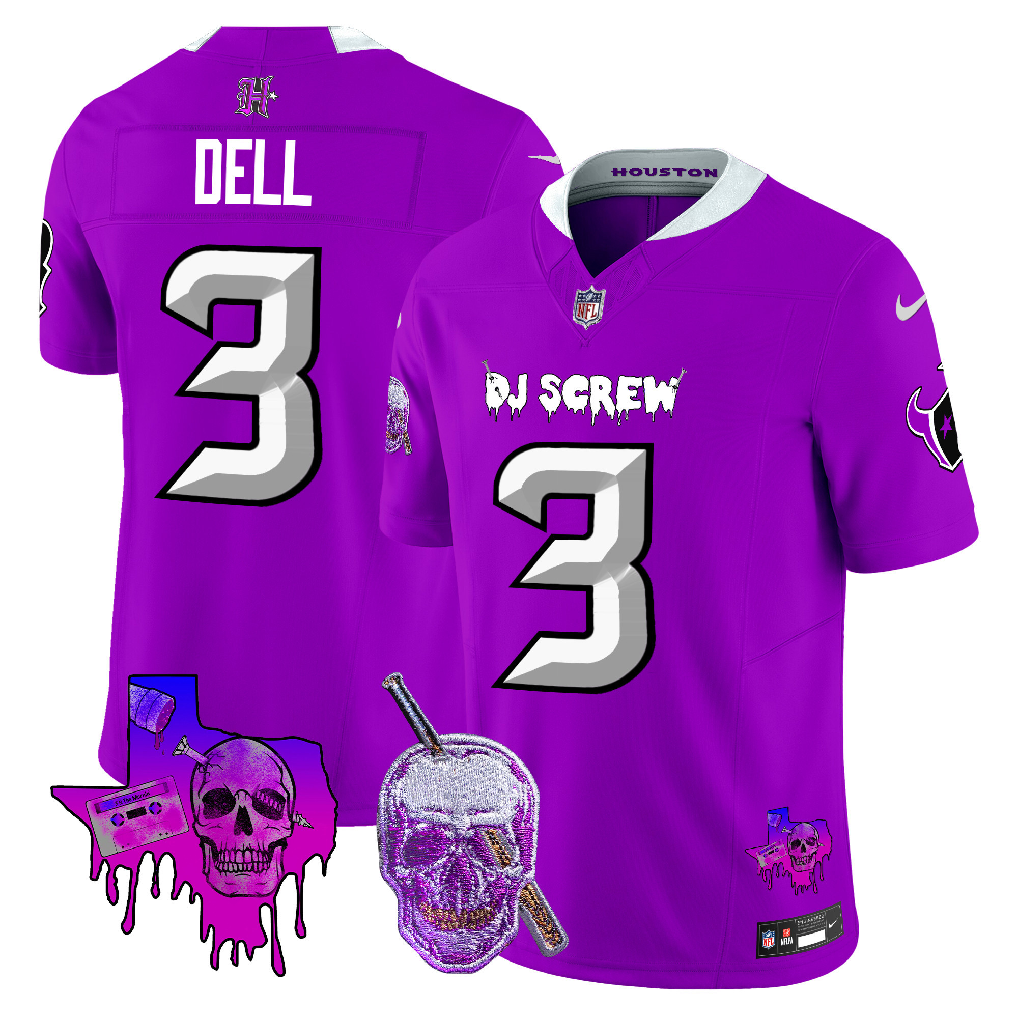 Men's Houston Texans DJ Screw Vapor Limited Jersey - All Stitched - Image 6