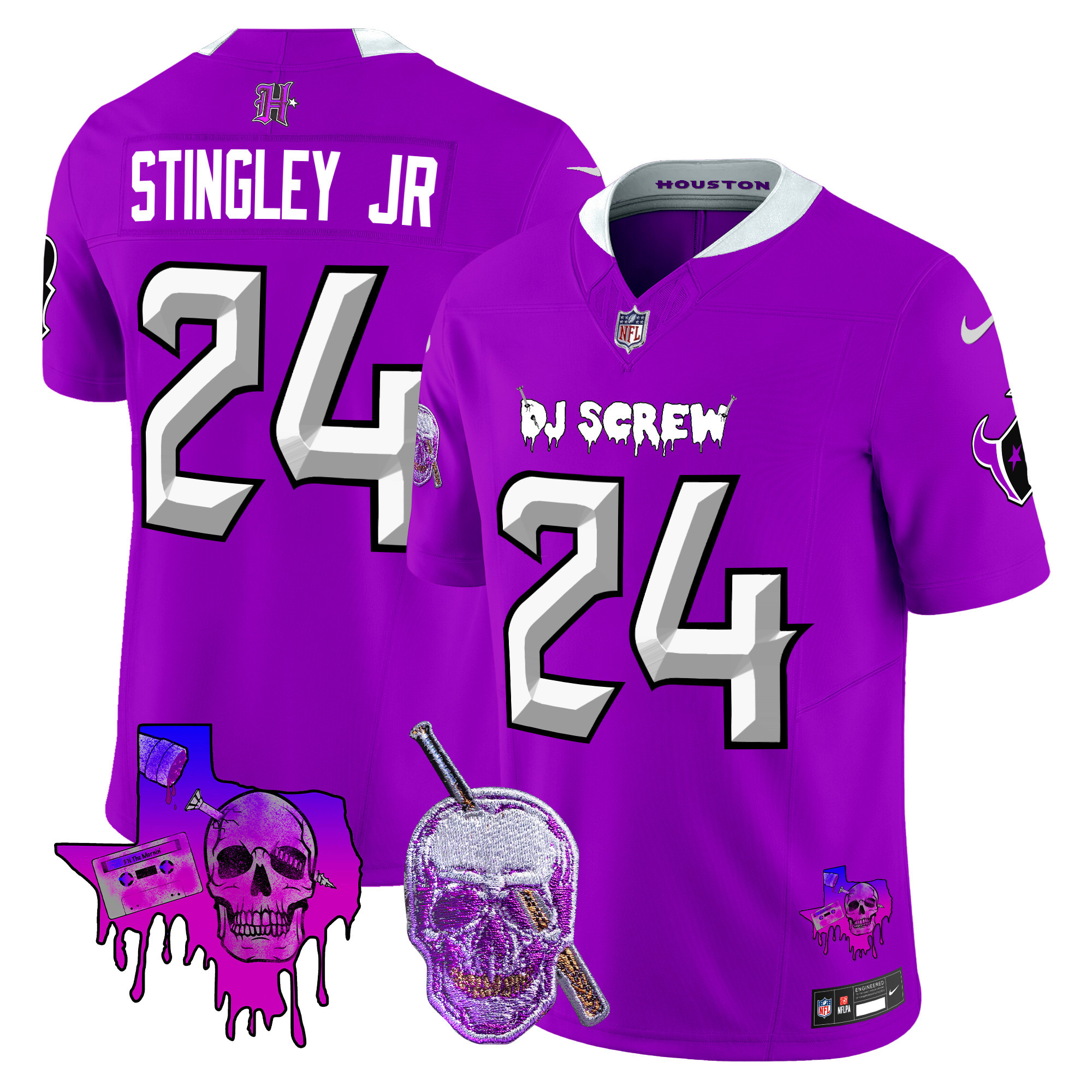 Men's Houston Texans DJ Screw Vapor Limited Jersey - All Stitched - Image 7
