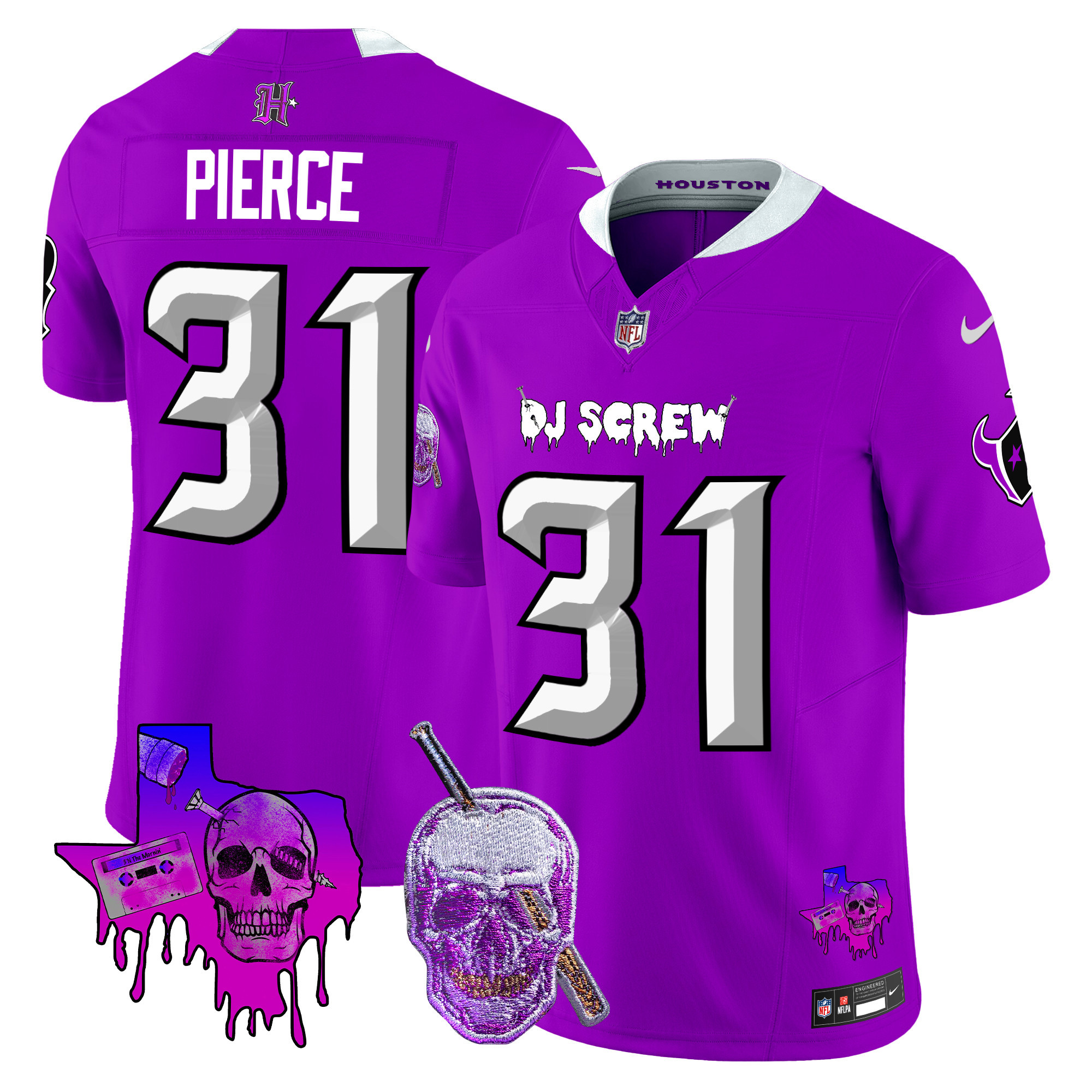 Men's Houston Texans DJ Screw Vapor Limited Jersey - All Stitched - Image 8