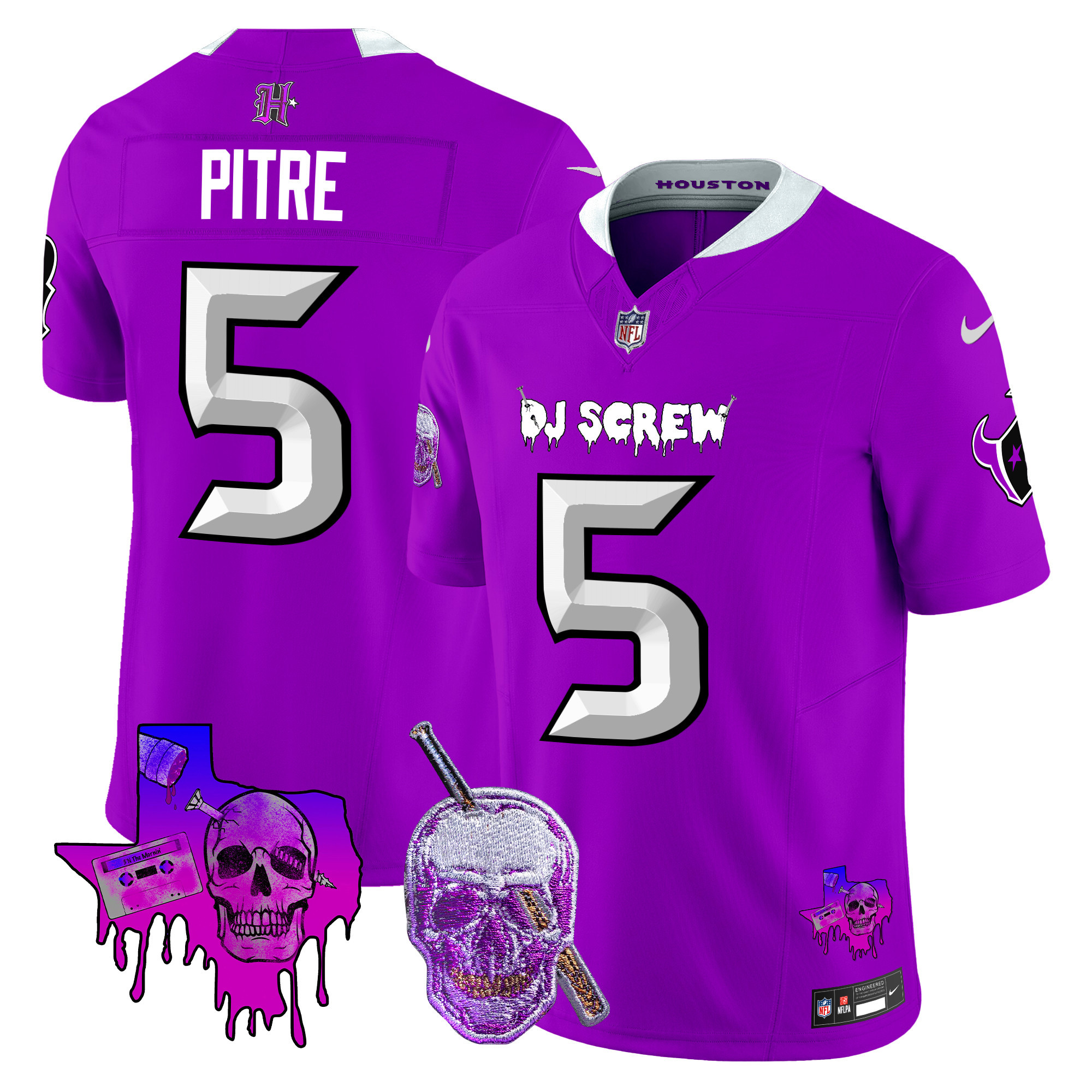 Men's Houston Texans DJ Screw Vapor Limited Jersey - All Stitched - Image 10