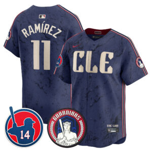 Men's Cleveland Guardians Larry Doby Patch City Connect Vapor Premier Limited Jersey - All Stitched