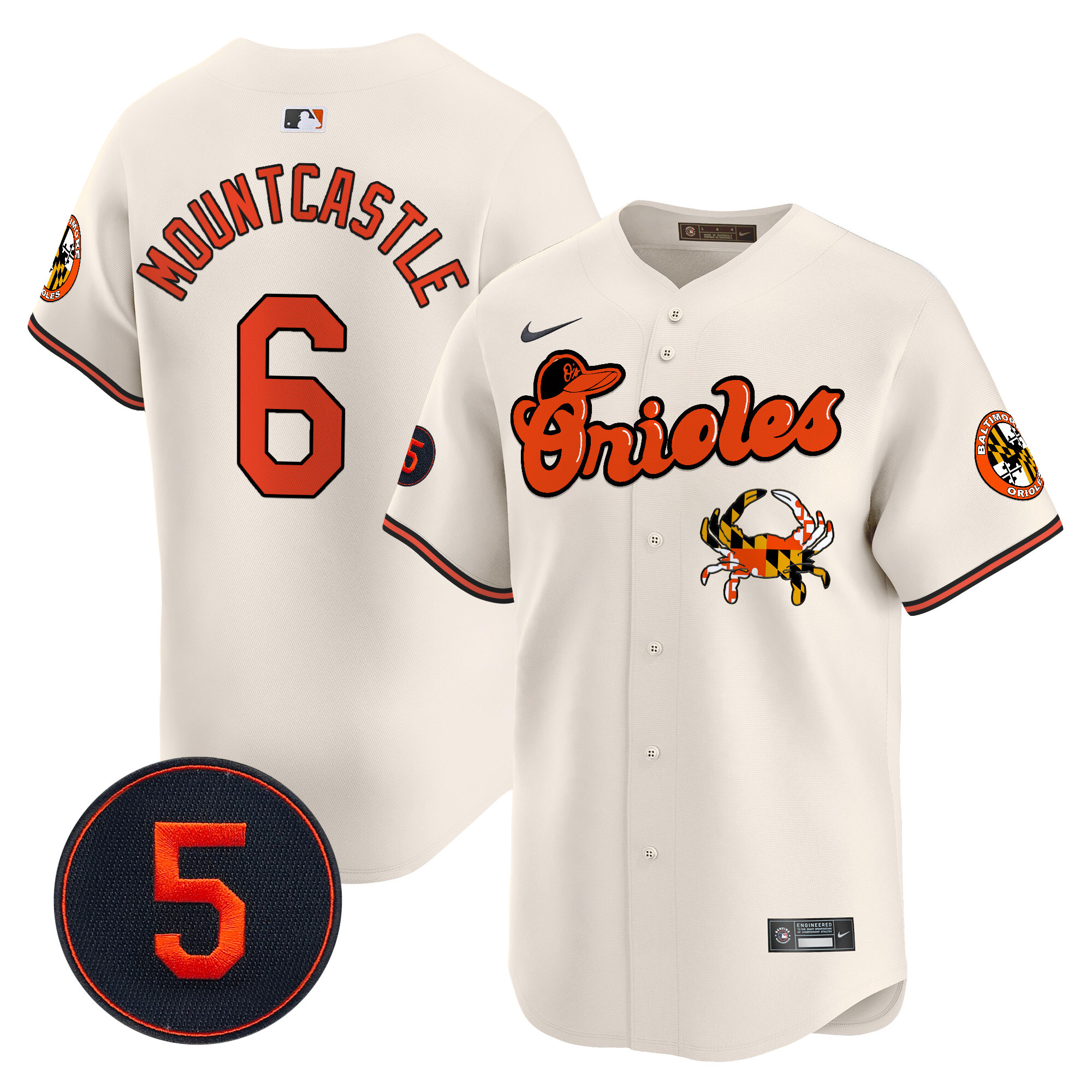 Men’s Baltimore Orioles Robinson Patch Vapor Premier Limited Jersey V6 - All Stitched - Image 12
