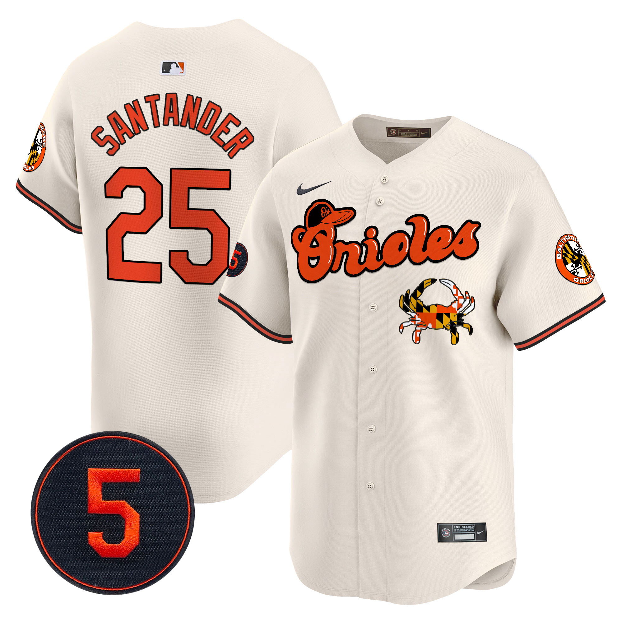 Men’s Baltimore Orioles Robinson Patch Vapor Premier Limited Jersey V6 - All Stitched - Image 14