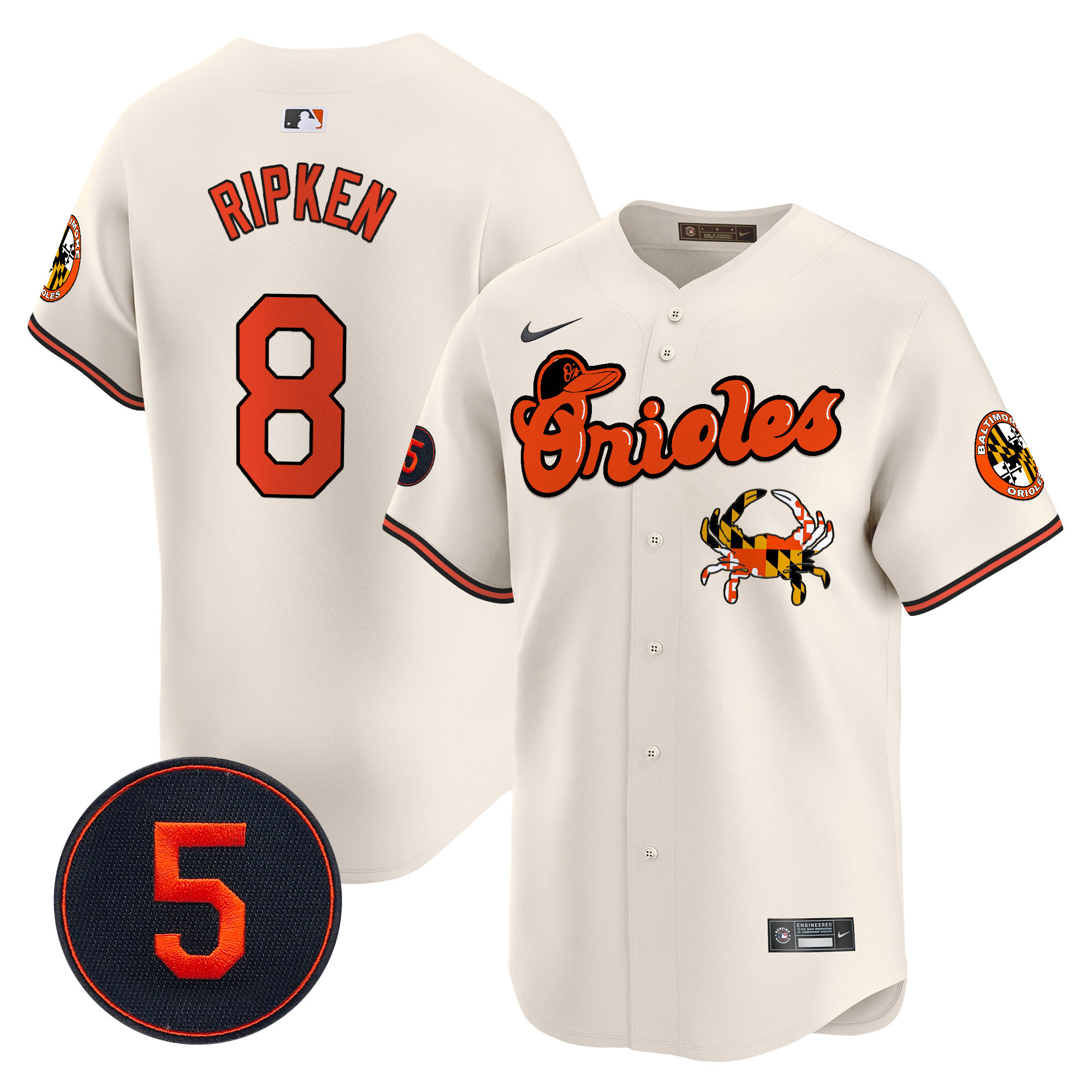 Men’s Baltimore Orioles Robinson Patch Vapor Premier Limited Jersey V6 - All Stitched - Image 15
