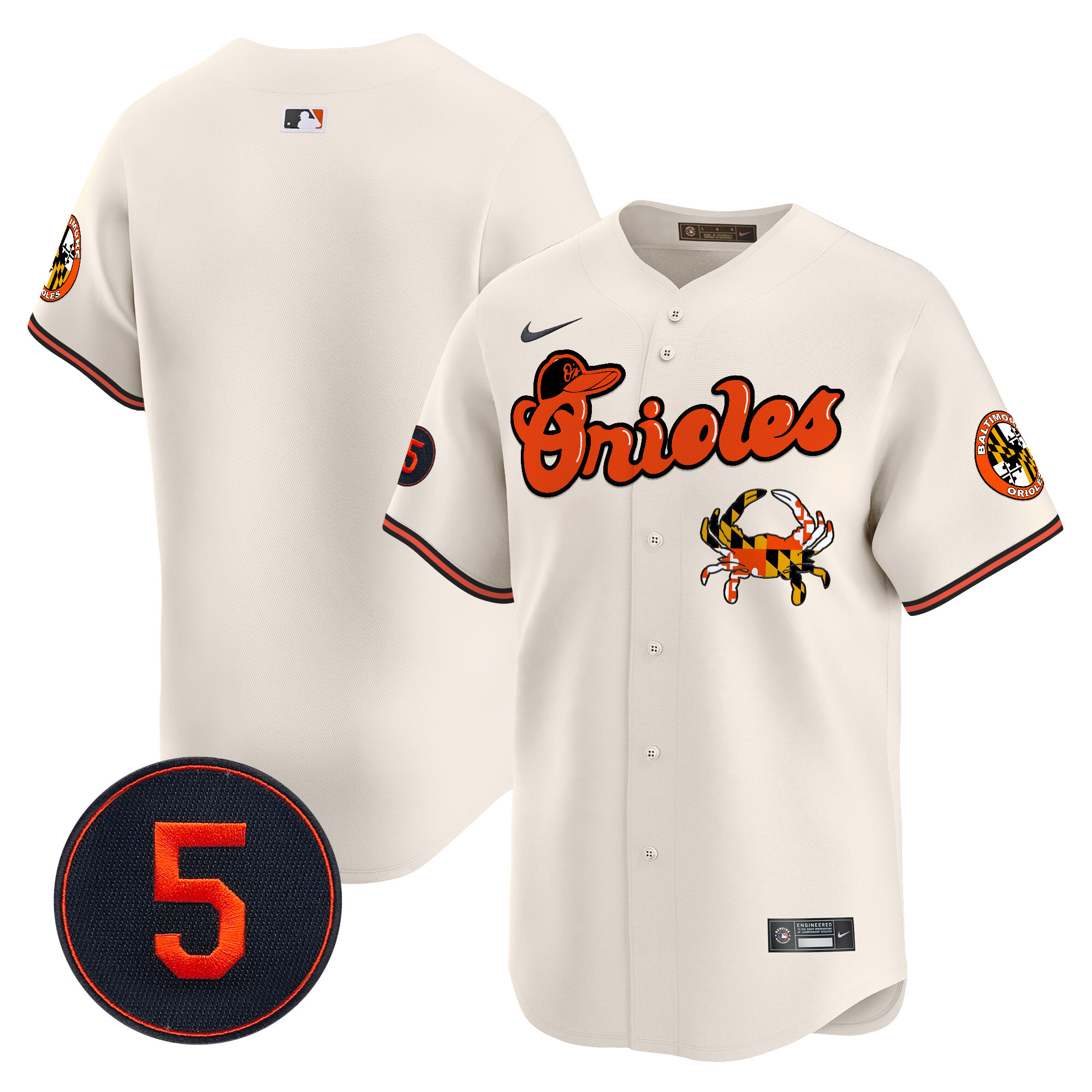 Men’s Baltimore Orioles Robinson Patch Vapor Premier Limited Jersey V6 - All Stitched - Image 16