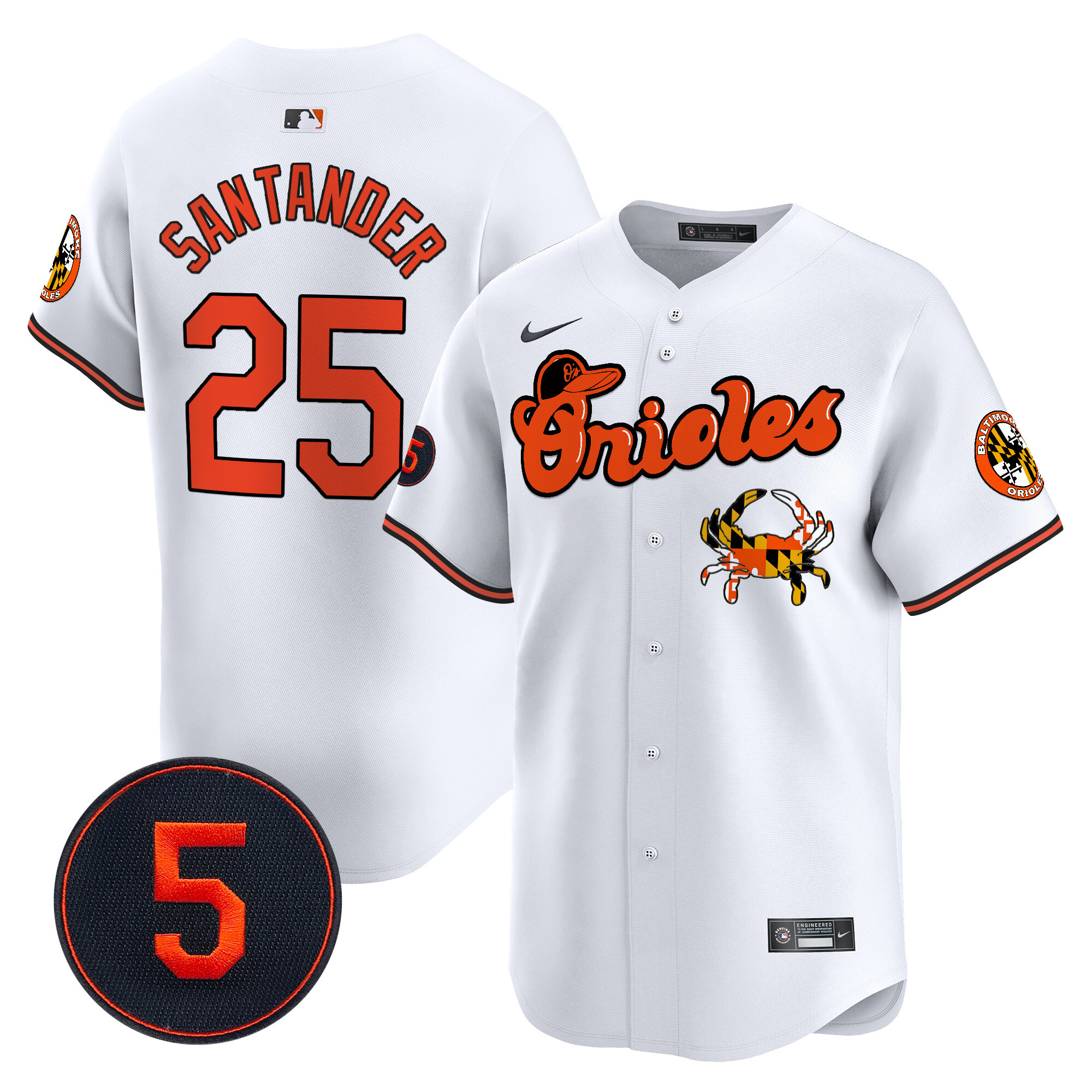 Men’s Baltimore Orioles Robinson Patch Vapor Premier Limited Jersey V6 - All Stitched - Image 22