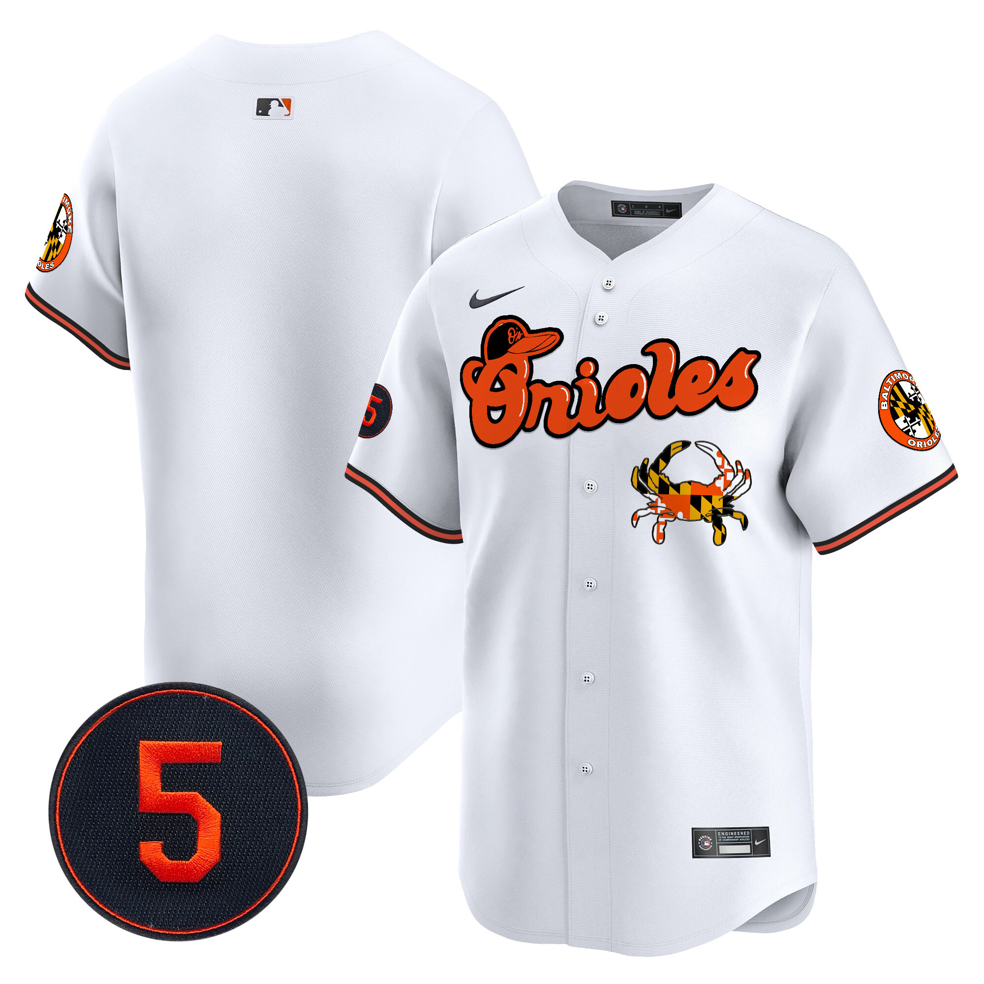 Men’s Baltimore Orioles Robinson Patch Vapor Premier Limited Jersey V6 - All Stitched - Image 24