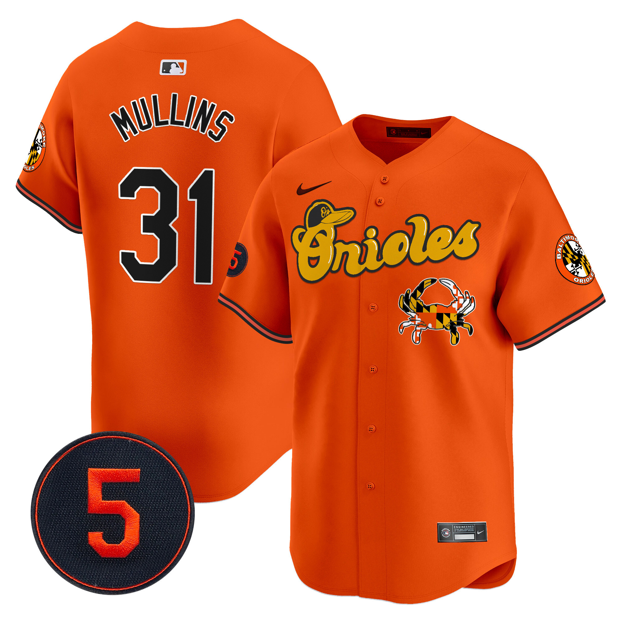Men’s Baltimore Orioles Robinson Patch Vapor Premier Limited Jersey V6 - All Stitched - Image 37