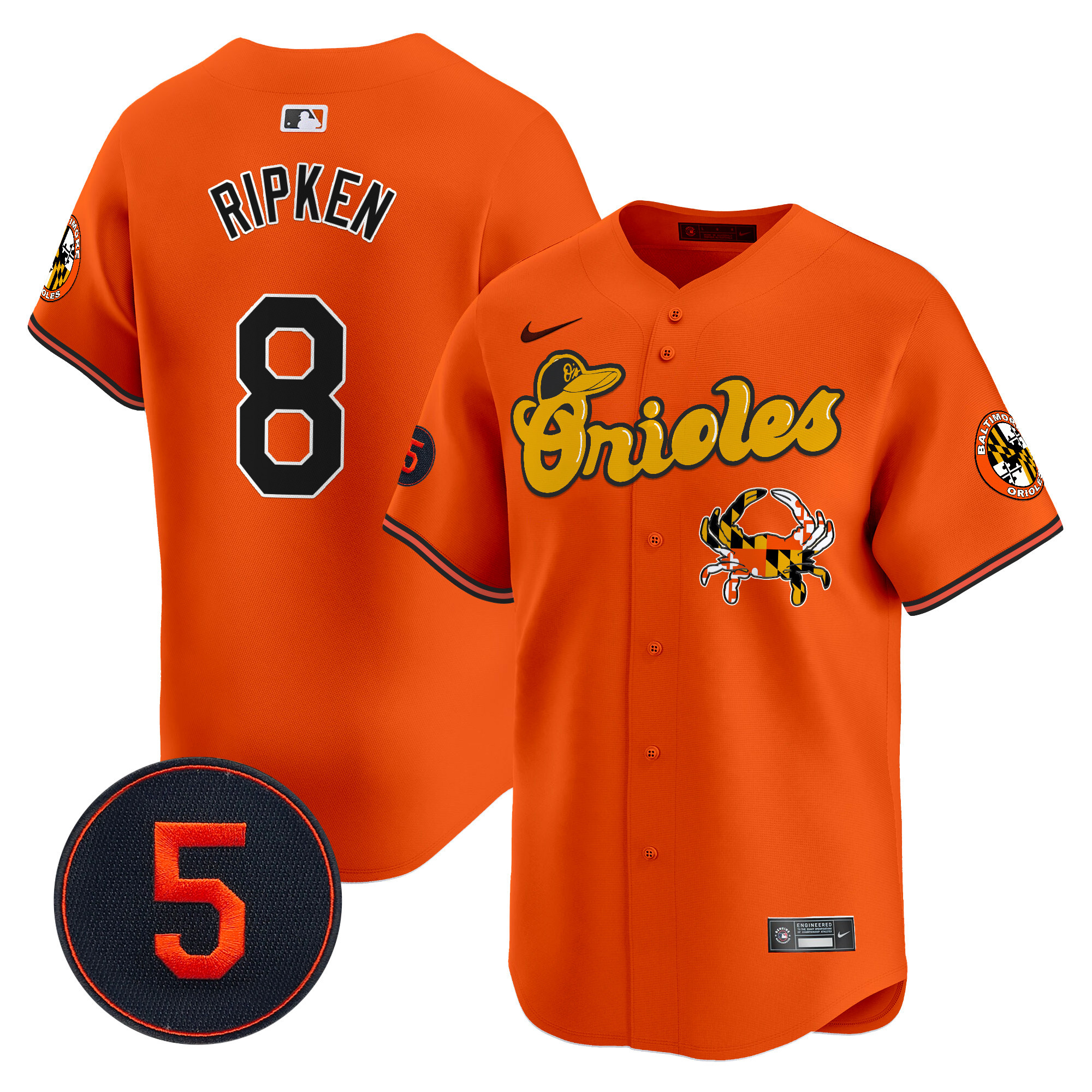 Men’s Baltimore Orioles Robinson Patch Vapor Premier Limited Jersey V6 - All Stitched - Image 39