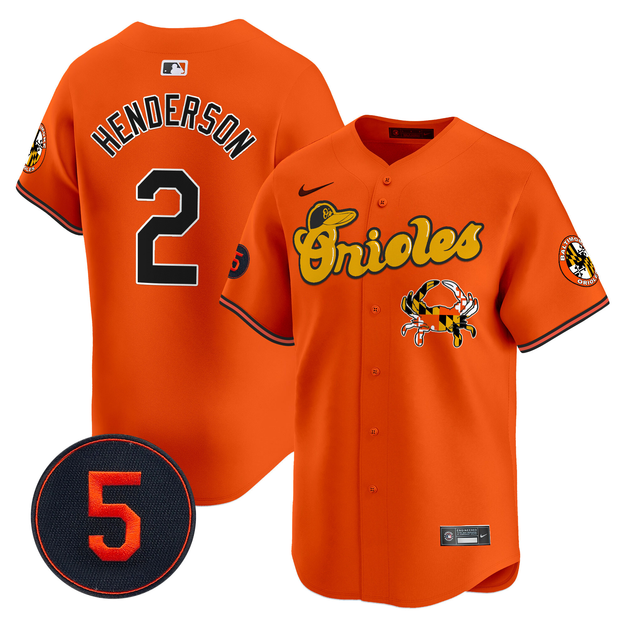 Men’s Baltimore Orioles Robinson Patch Vapor Premier Limited Jersey V6 - All Stitched - Image 33
