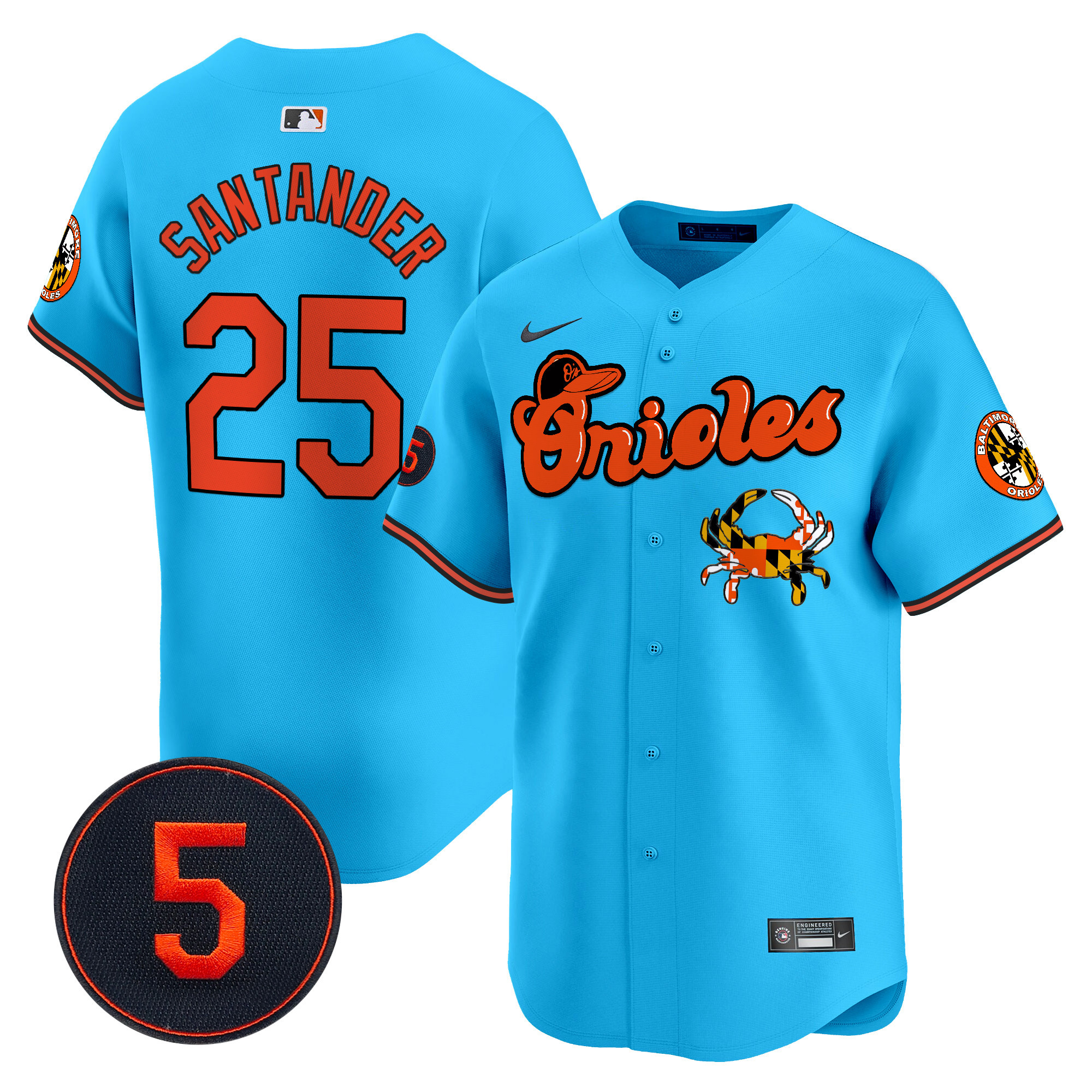 Men’s Baltimore Orioles Robinson Patch Vapor Premier Limited Jersey V6 - All Stitched - Image 6