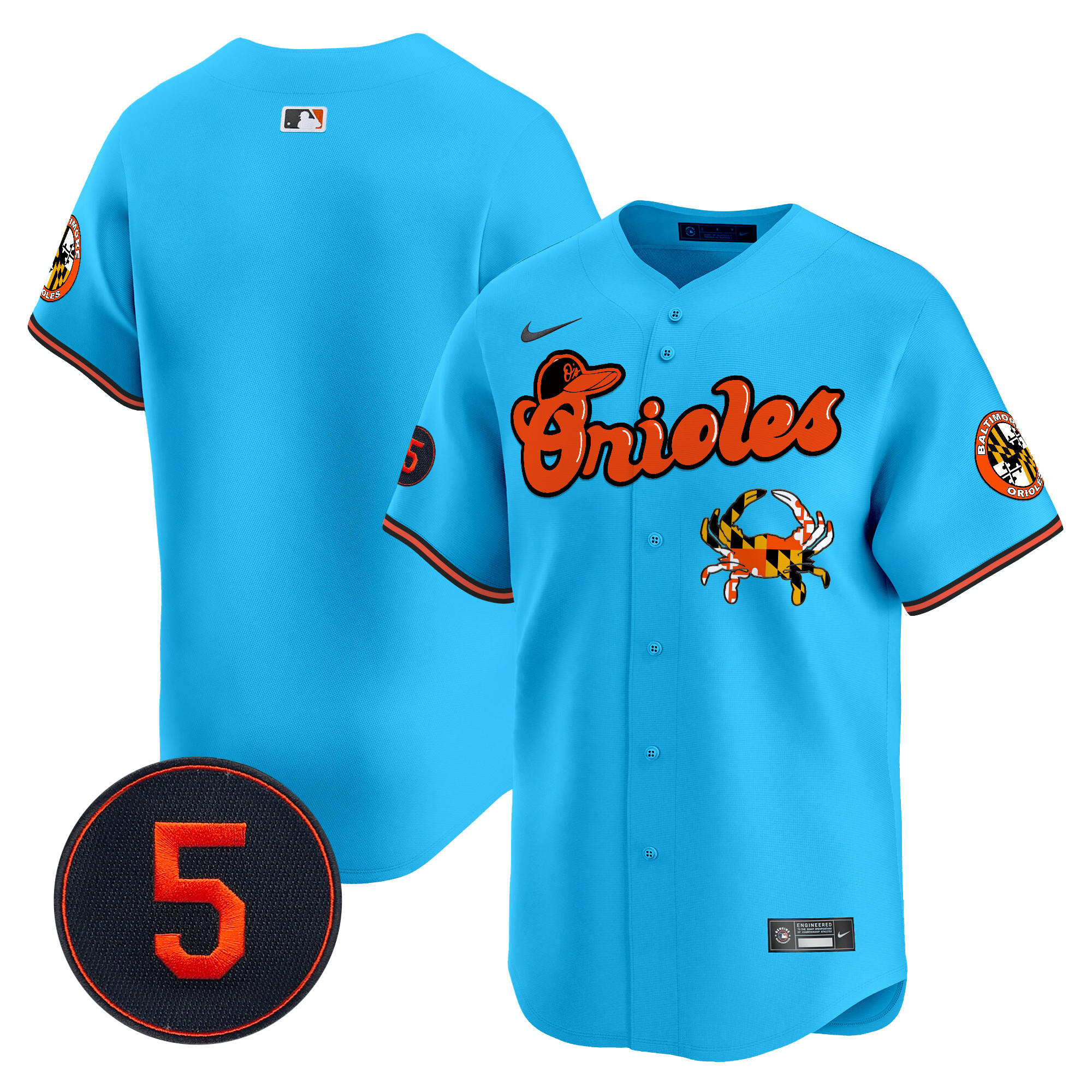 Men’s Baltimore Orioles Robinson Patch Vapor Premier Limited Jersey V6 - All Stitched - Image 8