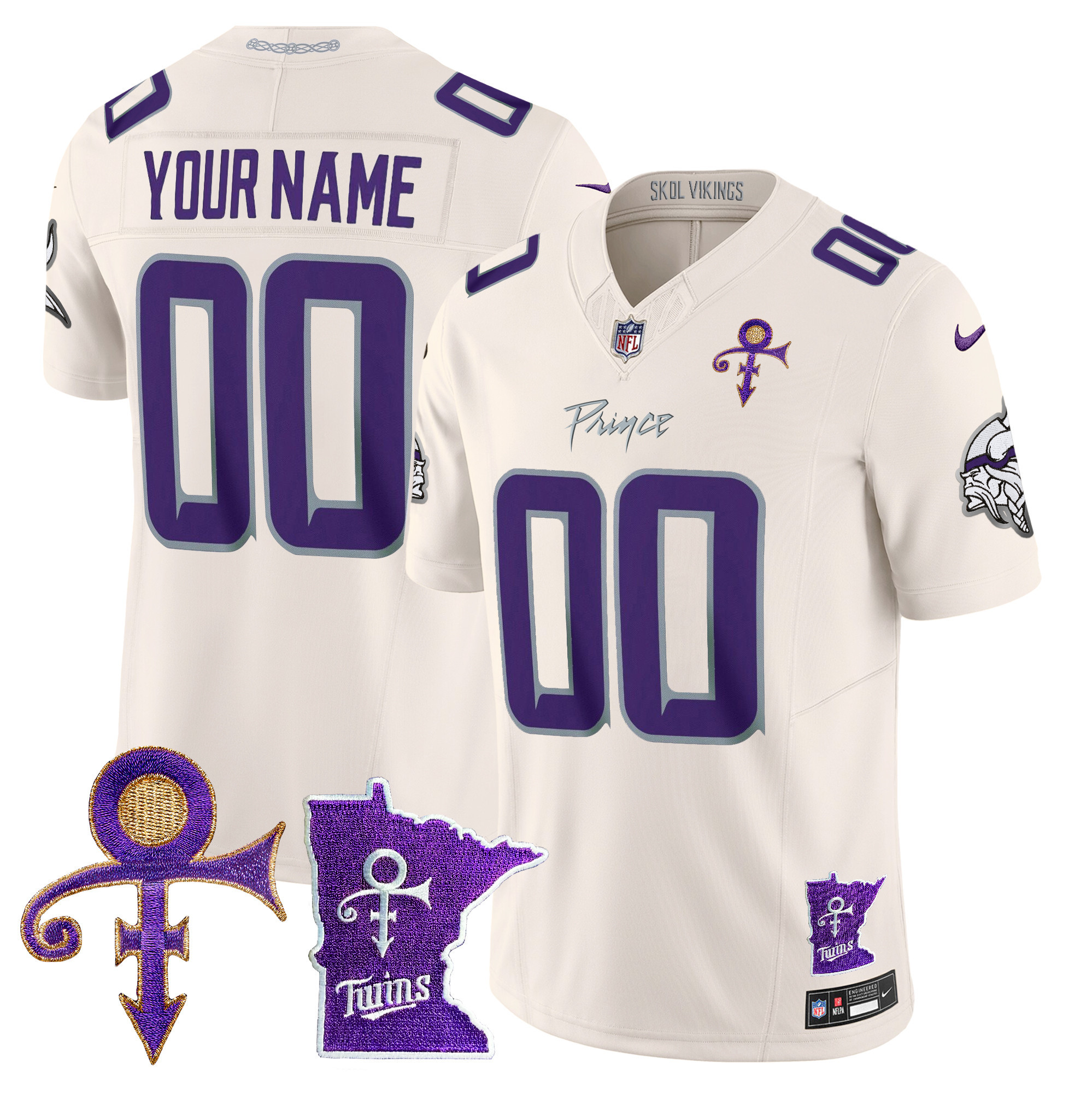 Minnesota Vikings 2024 Prince Vapor Limited Custom Jersey V2 - All Stitched - Image 2