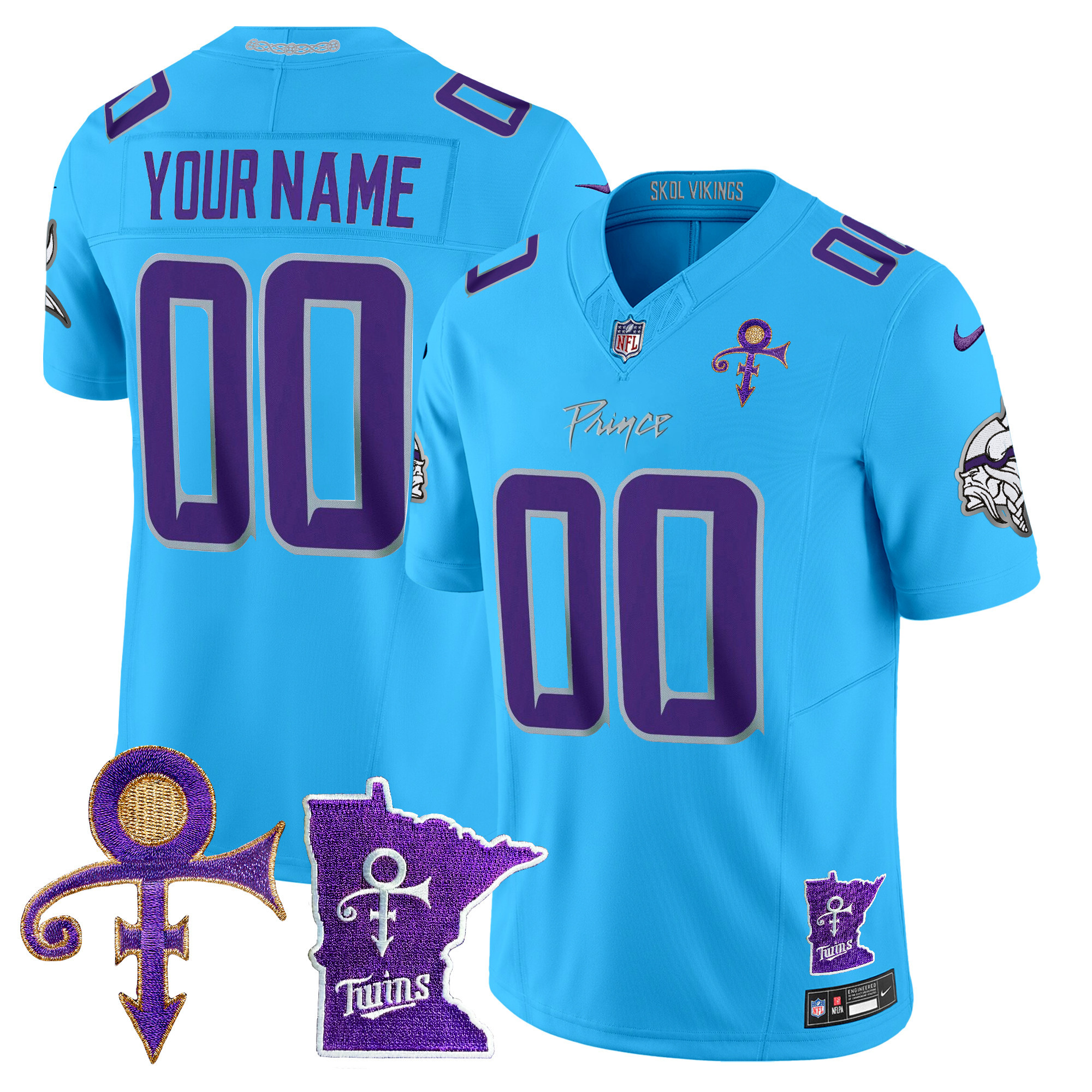Minnesota Vikings 2024 Prince Vapor Limited Custom Jersey V2 - All Stitched - Image 5