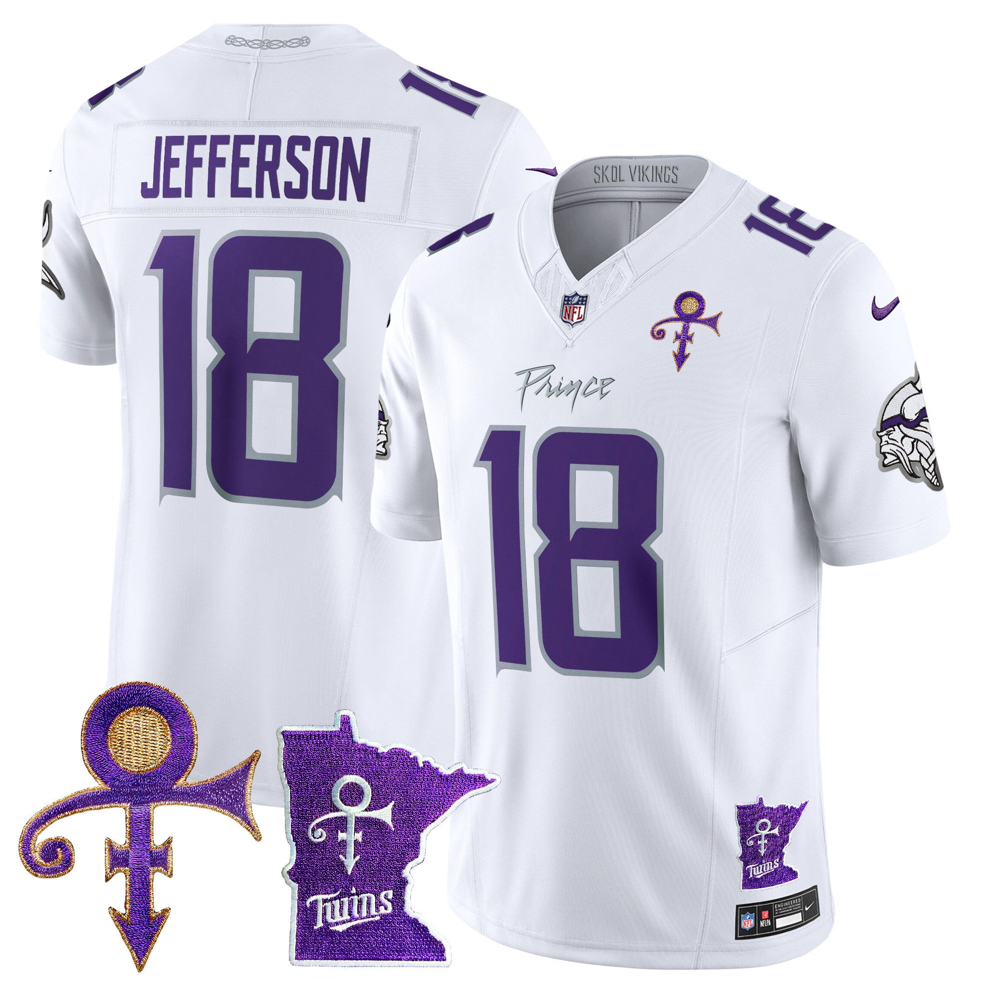 Men's Minnesota Vikings 2024 Prince Vapor Limited Jersey V2 - All Stitched - Image 4