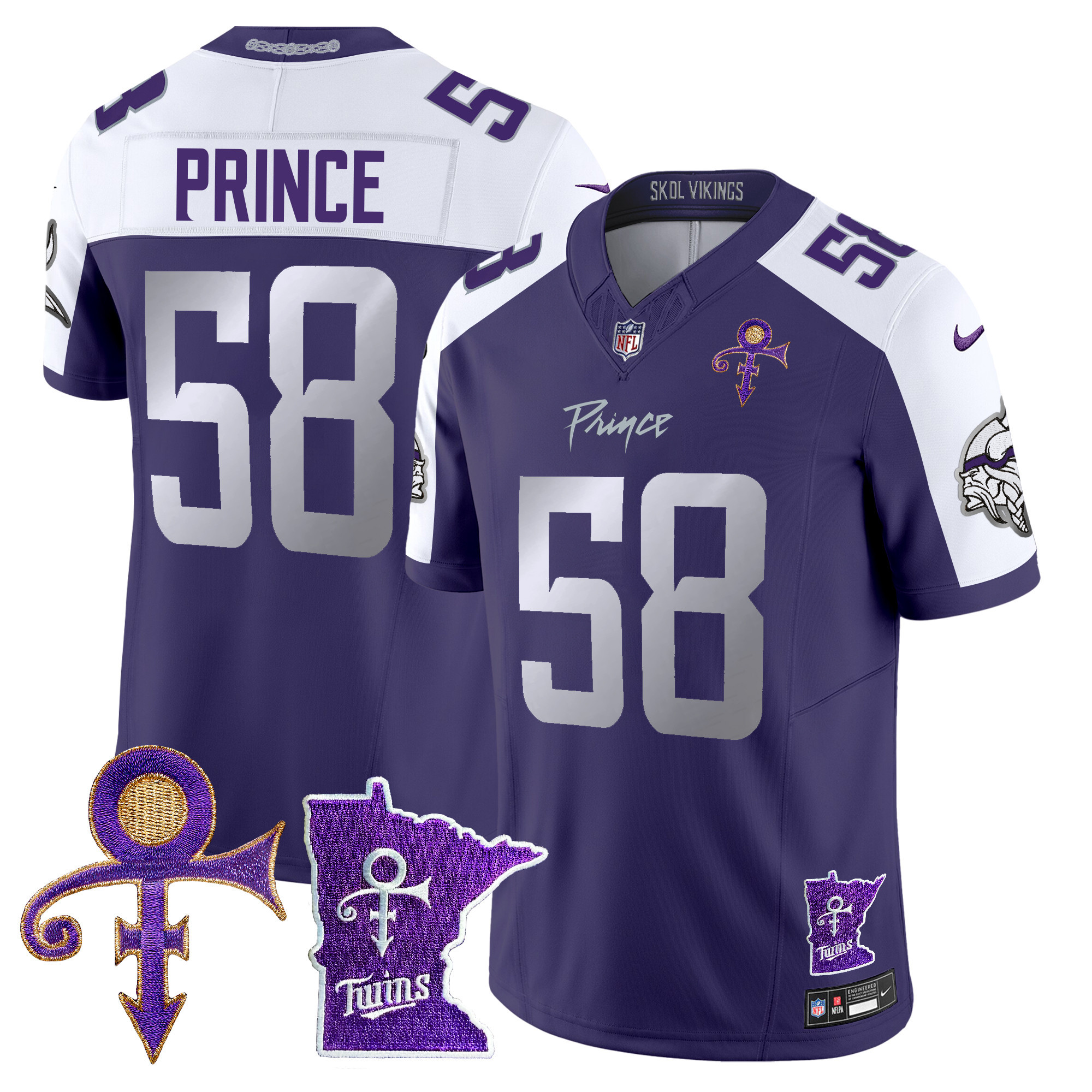 Men's Minnesota Vikings 2024 Prince Vapor Limited Jersey V2 - All Stitched - Image 32