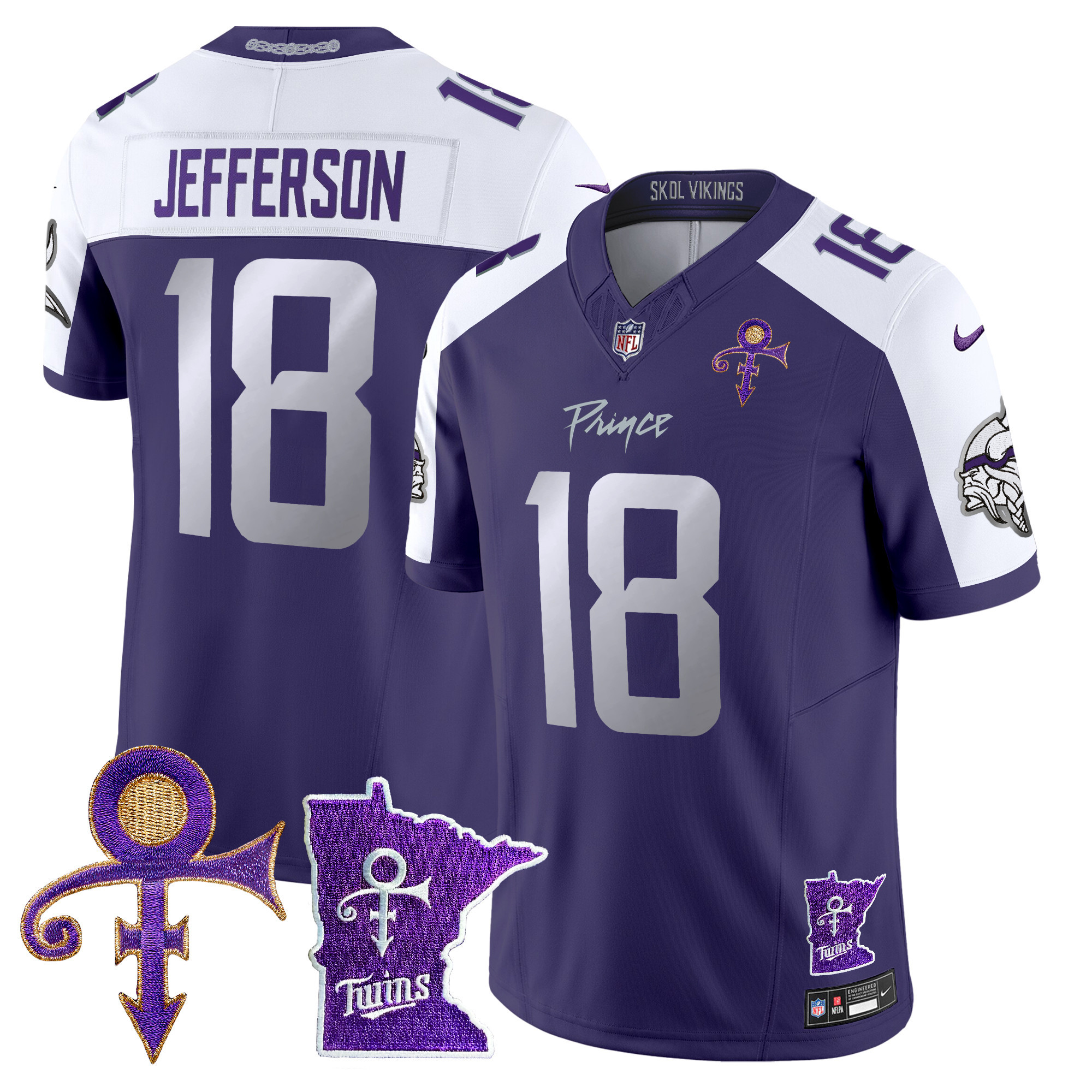 Men's Minnesota Vikings 2024 Prince Vapor Limited Jersey V2 - All Stitched - Image 34