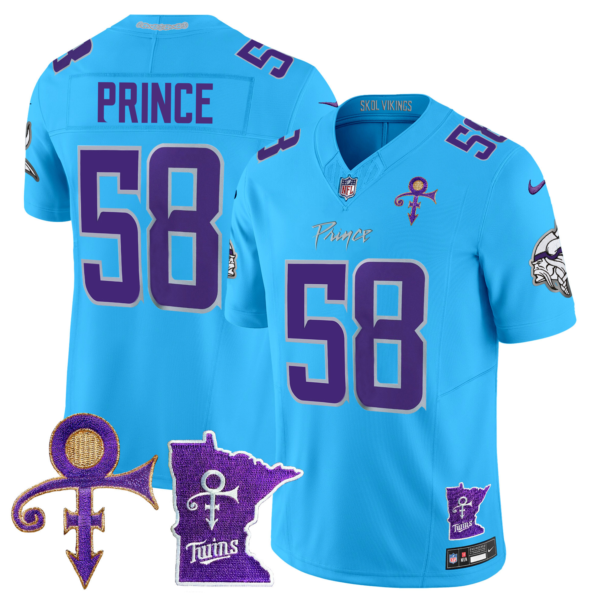 Men's Minnesota Vikings 2024 Prince Vapor Limited Jersey V2 - All Stitched - Image 42