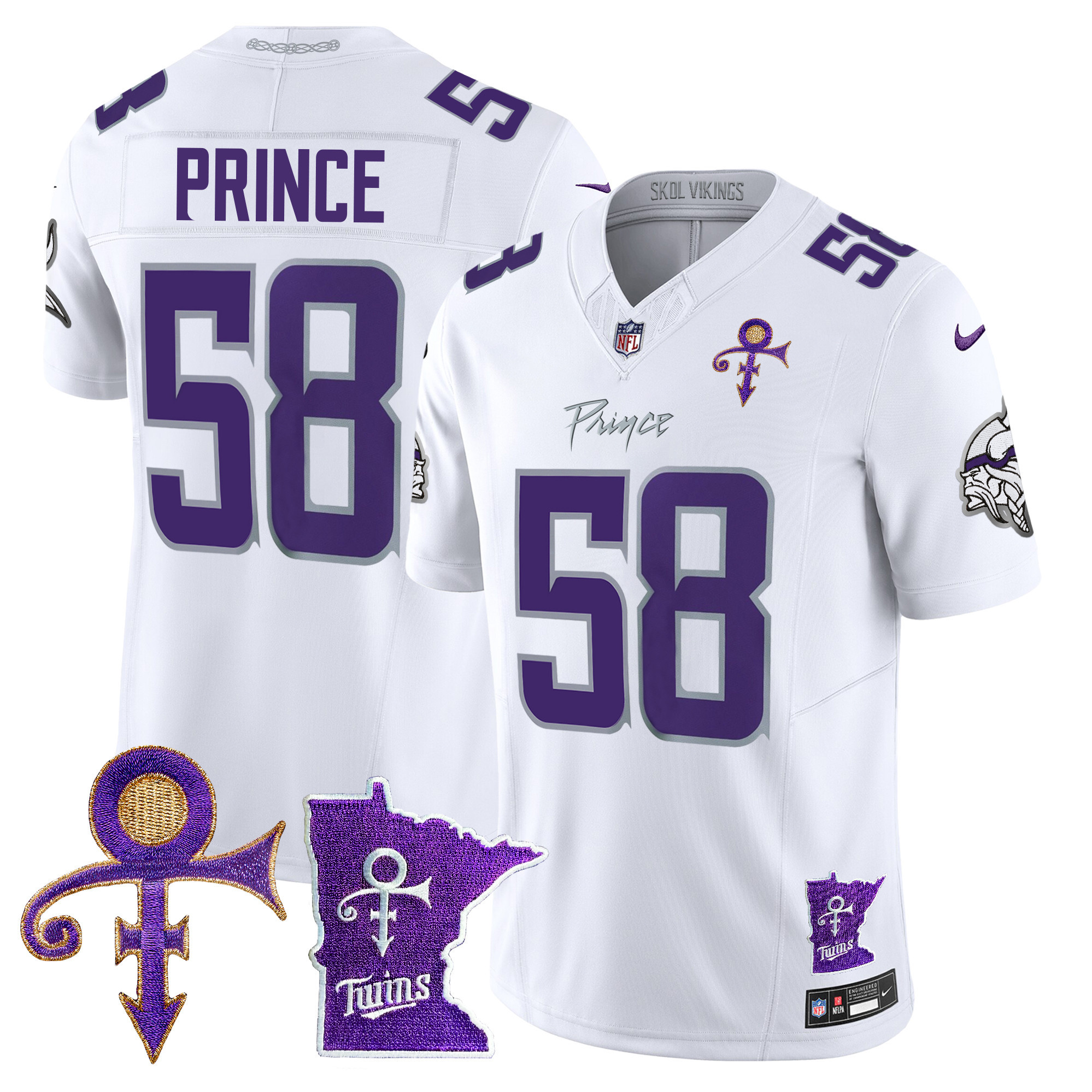 Men's Minnesota Vikings 2024 Prince Vapor Limited Jersey V2 - All Stitched - Image 2