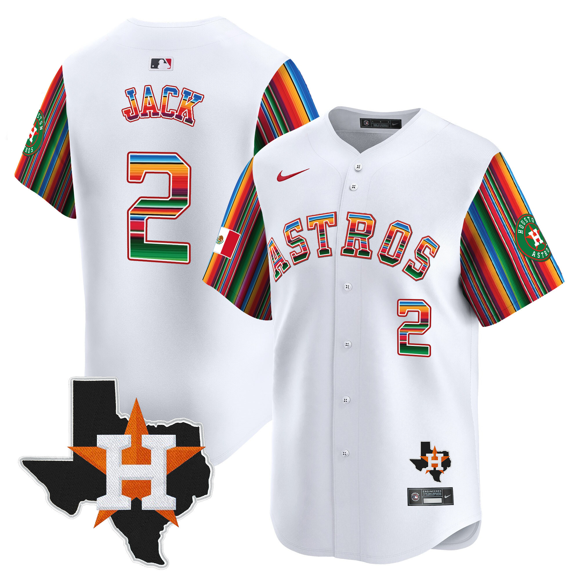 Men's Astros Mexico Texas Patch Vapor Premier Limited Jersey V5 - All Stitched - Image 12