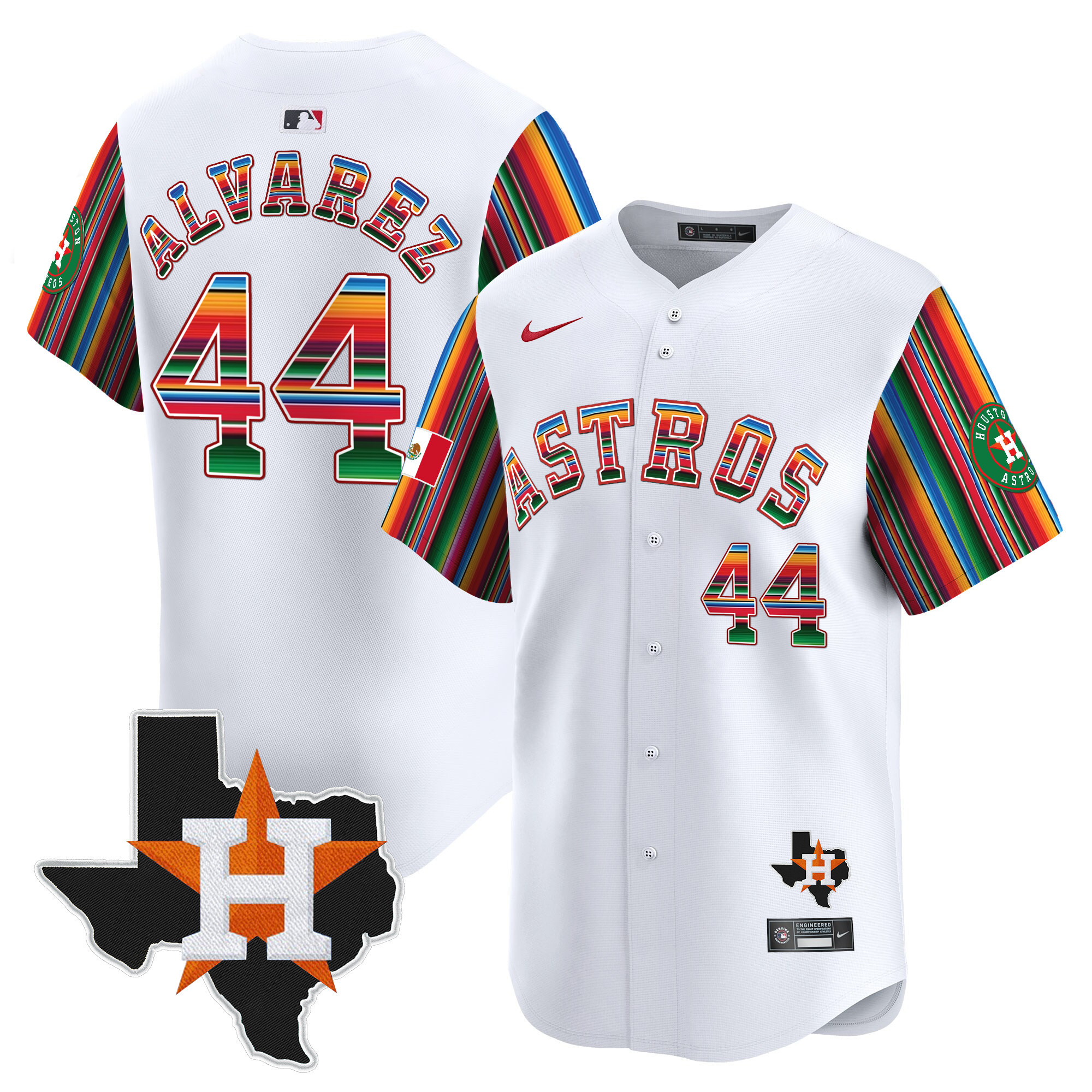 Men's Astros Mexico Texas Patch Vapor Premier Limited Jersey V5 - All Stitched - Image 14