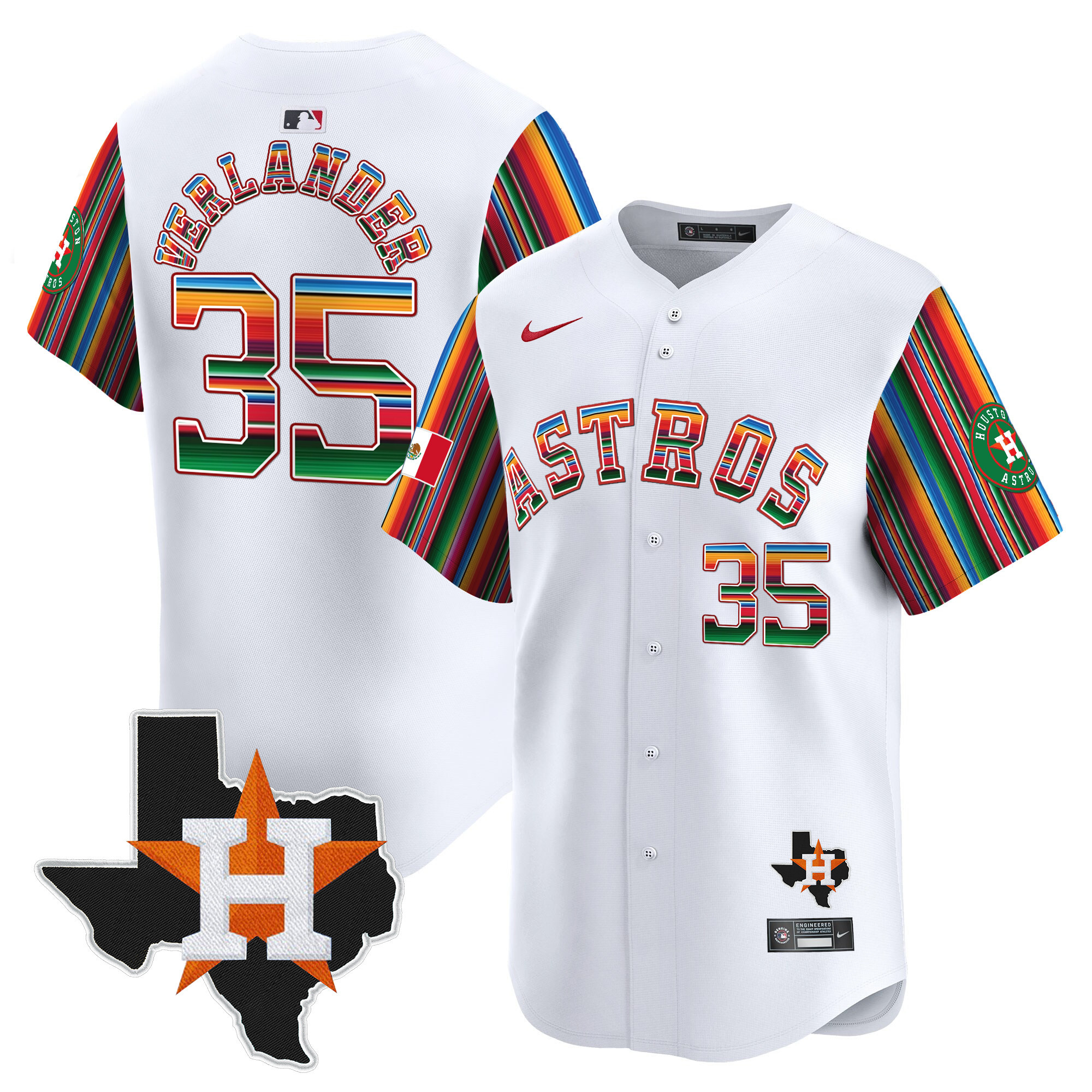 Men's Astros Mexico Texas Patch Vapor Premier Limited Jersey V5 - All Stitched - Image 15