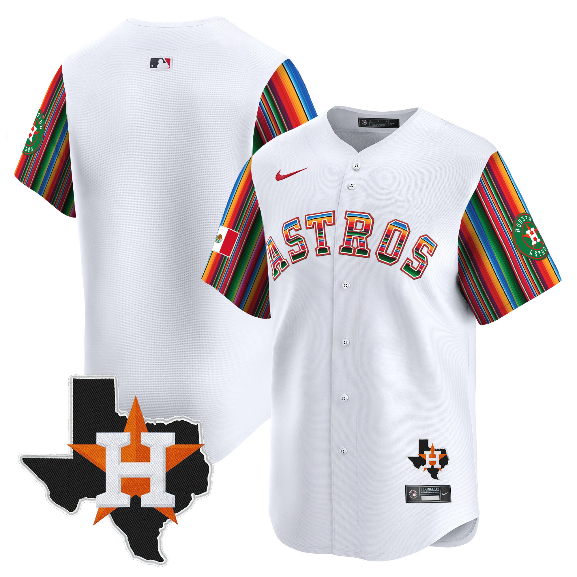 Men's Astros Mexico Texas Patch Vapor Premier Limited Jersey V5 - All Stitched - Image 18