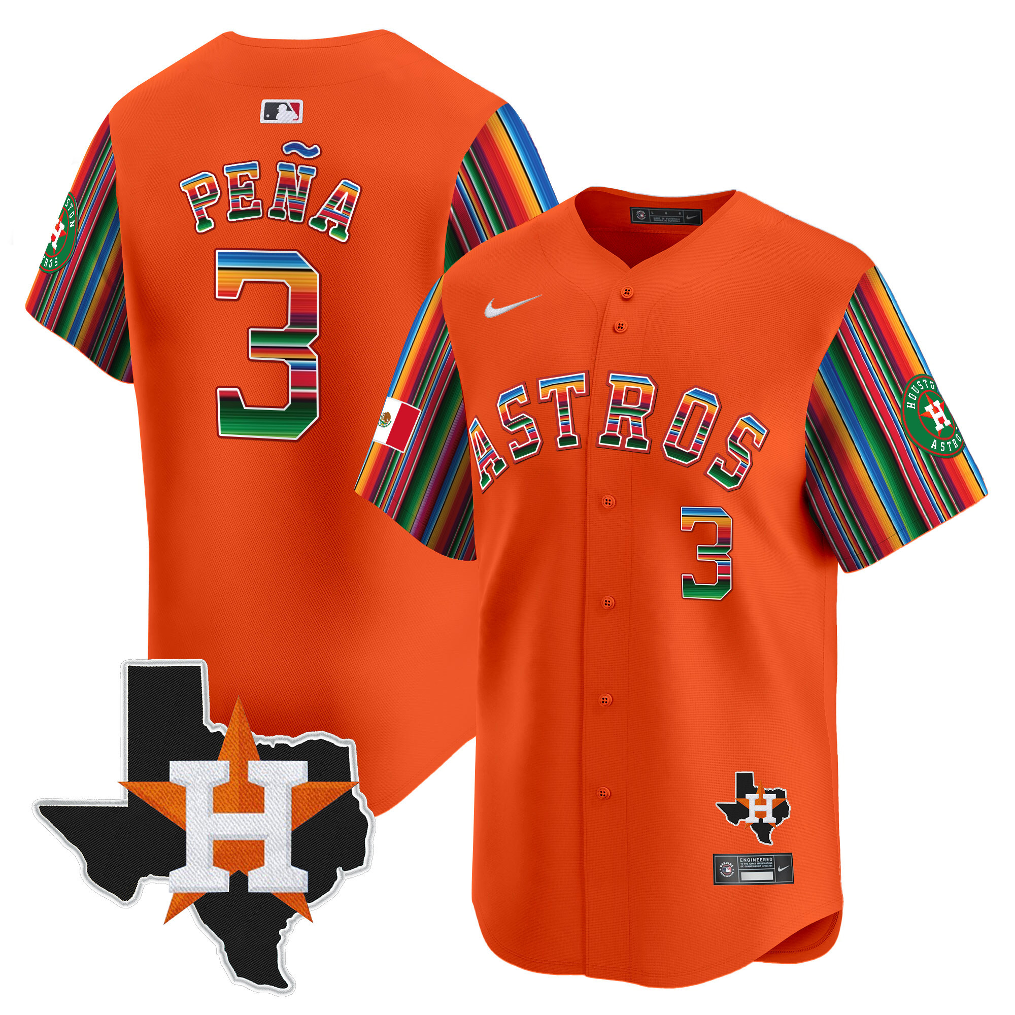 Men's Astros Mexico Texas Patch Vapor Premier Limited Jersey V5 - All Stitched - Image 20