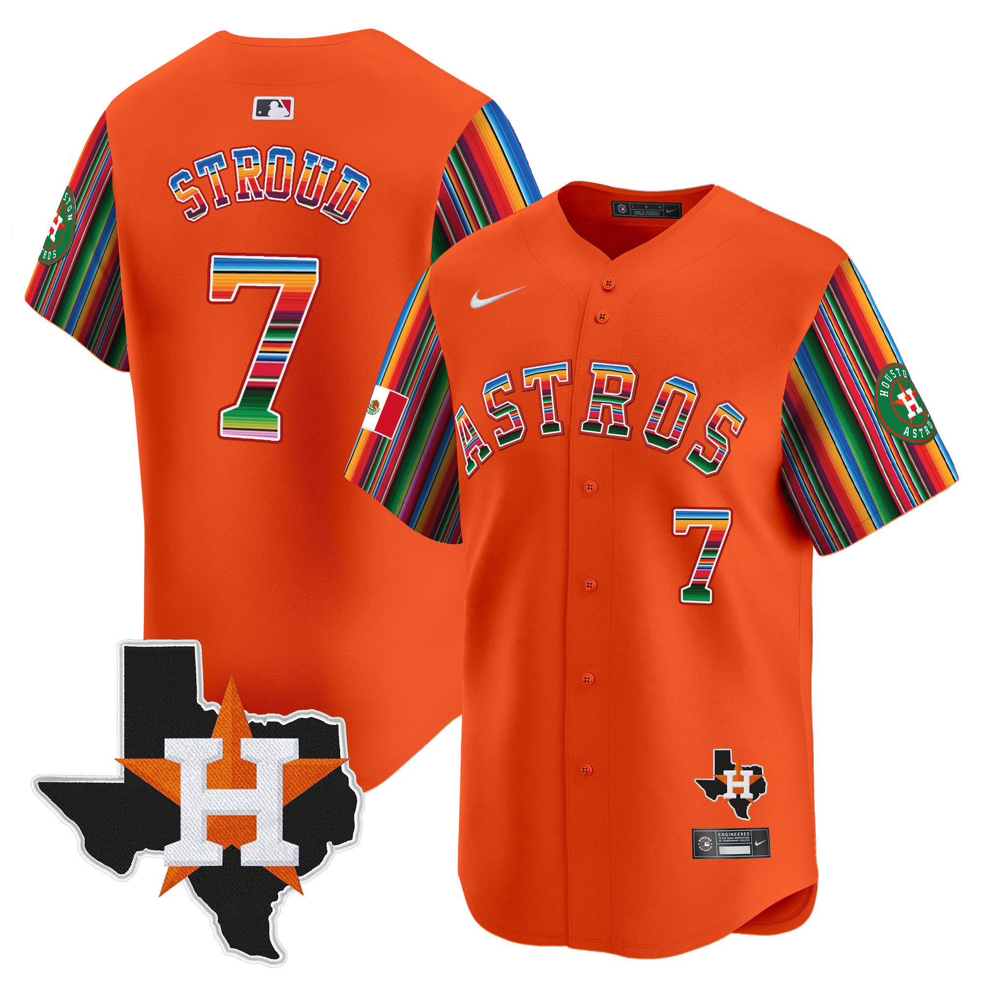 Men's Astros Mexico Texas Patch Vapor Premier Limited Jersey V5 - All Stitched - Image 26