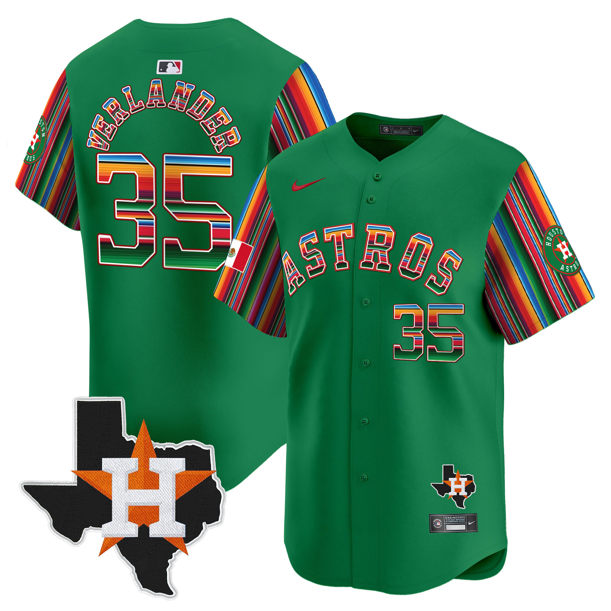 Men's Astros Mexico Texas Patch Vapor Premier Limited Jersey V5 - All Stitched - Image 33