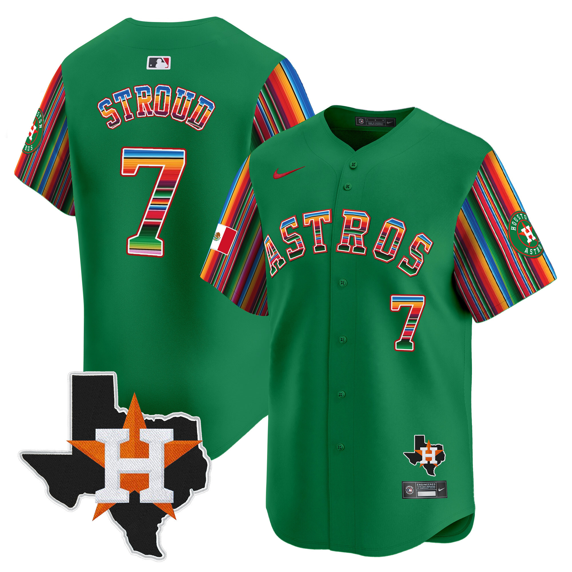 Men's Astros Mexico Texas Patch Vapor Premier Limited Jersey V5 - All Stitched - Image 35