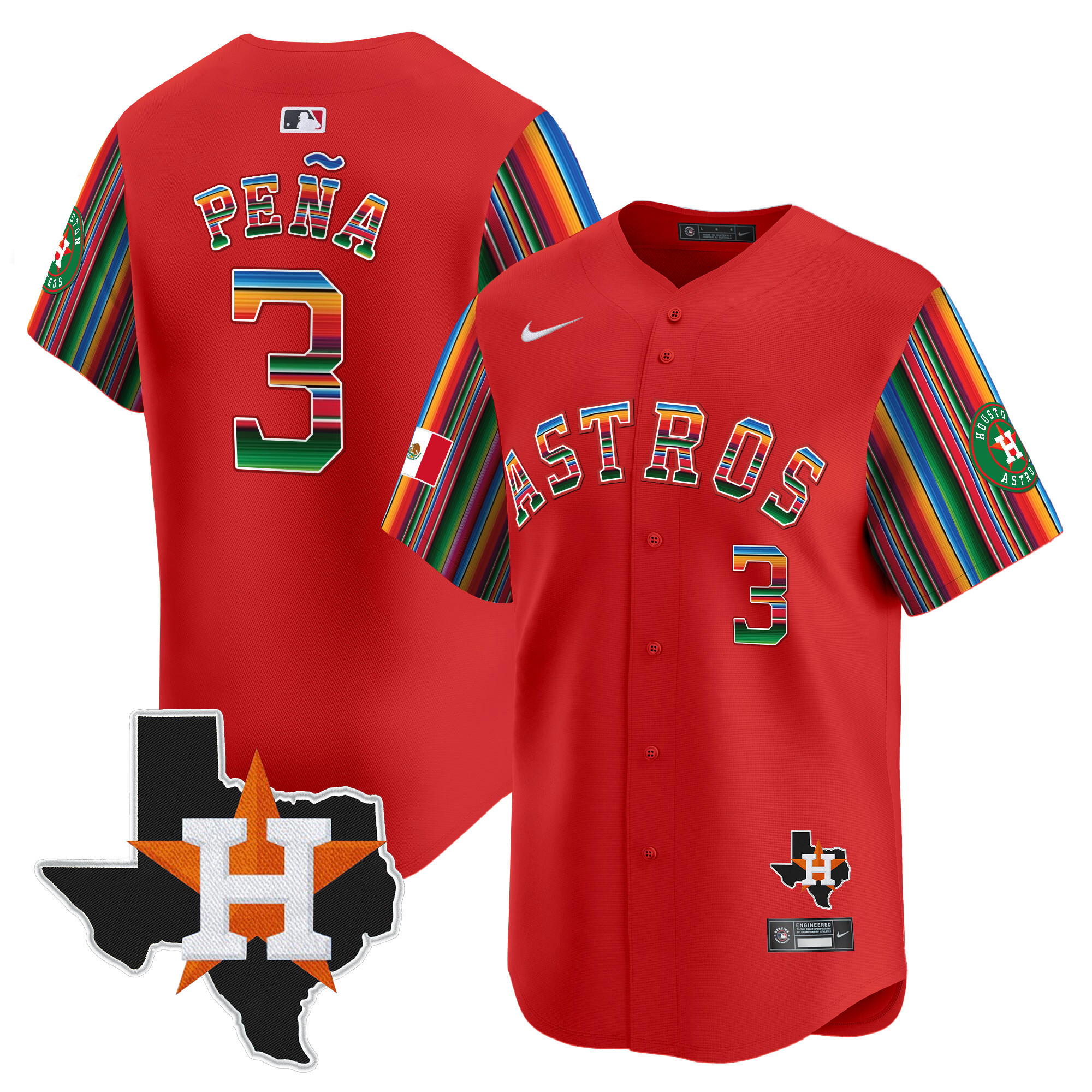Men's Astros Mexico Texas Patch Vapor Premier Limited Jersey V5 - All Stitched - Image 38