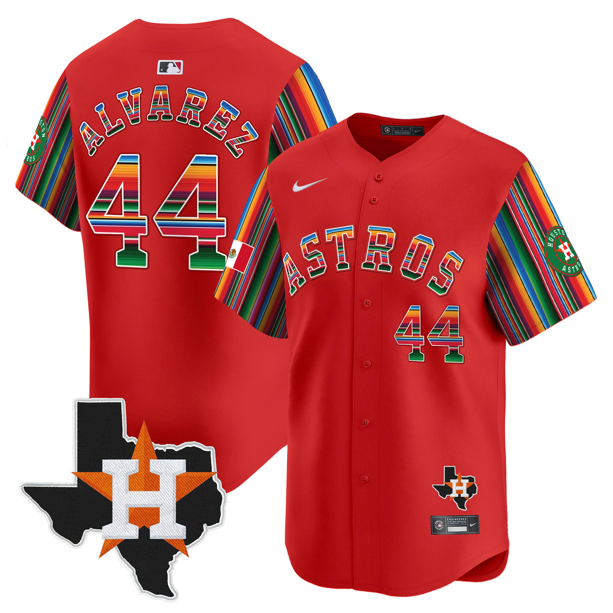Men's Astros Mexico Texas Patch Vapor Premier Limited Jersey V5 - All Stitched - Image 41
