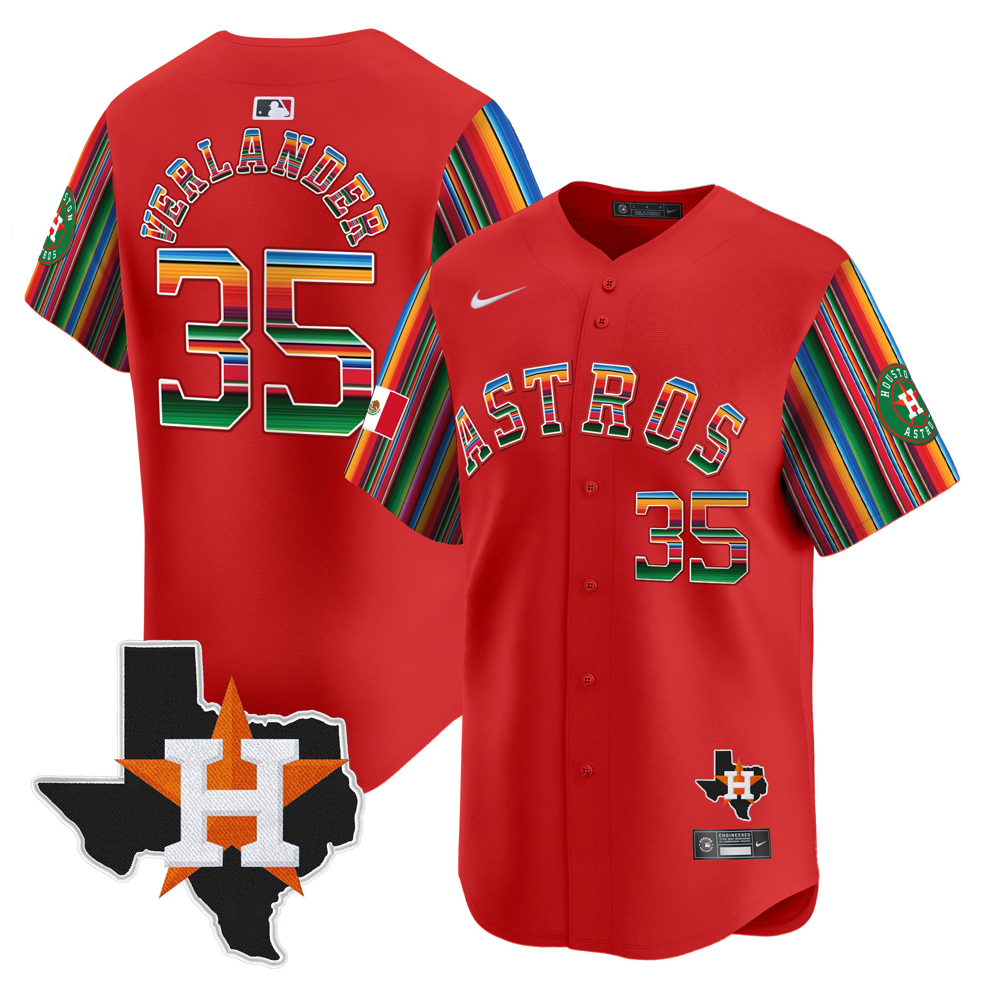 Men's Astros Mexico Texas Patch Vapor Premier Limited Jersey V5 - All Stitched - Image 42