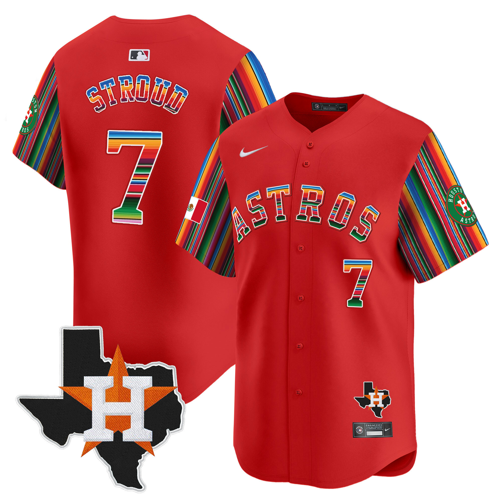 Men's Astros Mexico Texas Patch Vapor Premier Limited Jersey V5 - All Stitched - Image 44